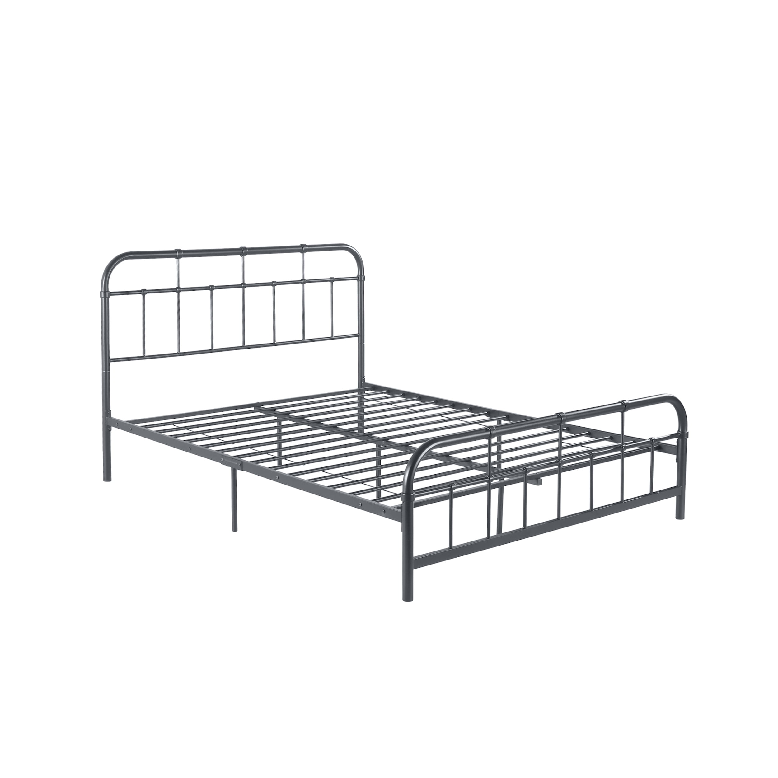 Noble House Khari Industrial Style Queen-Size Iron Minimal Bed Frame, Charcoal Gray - Image 2