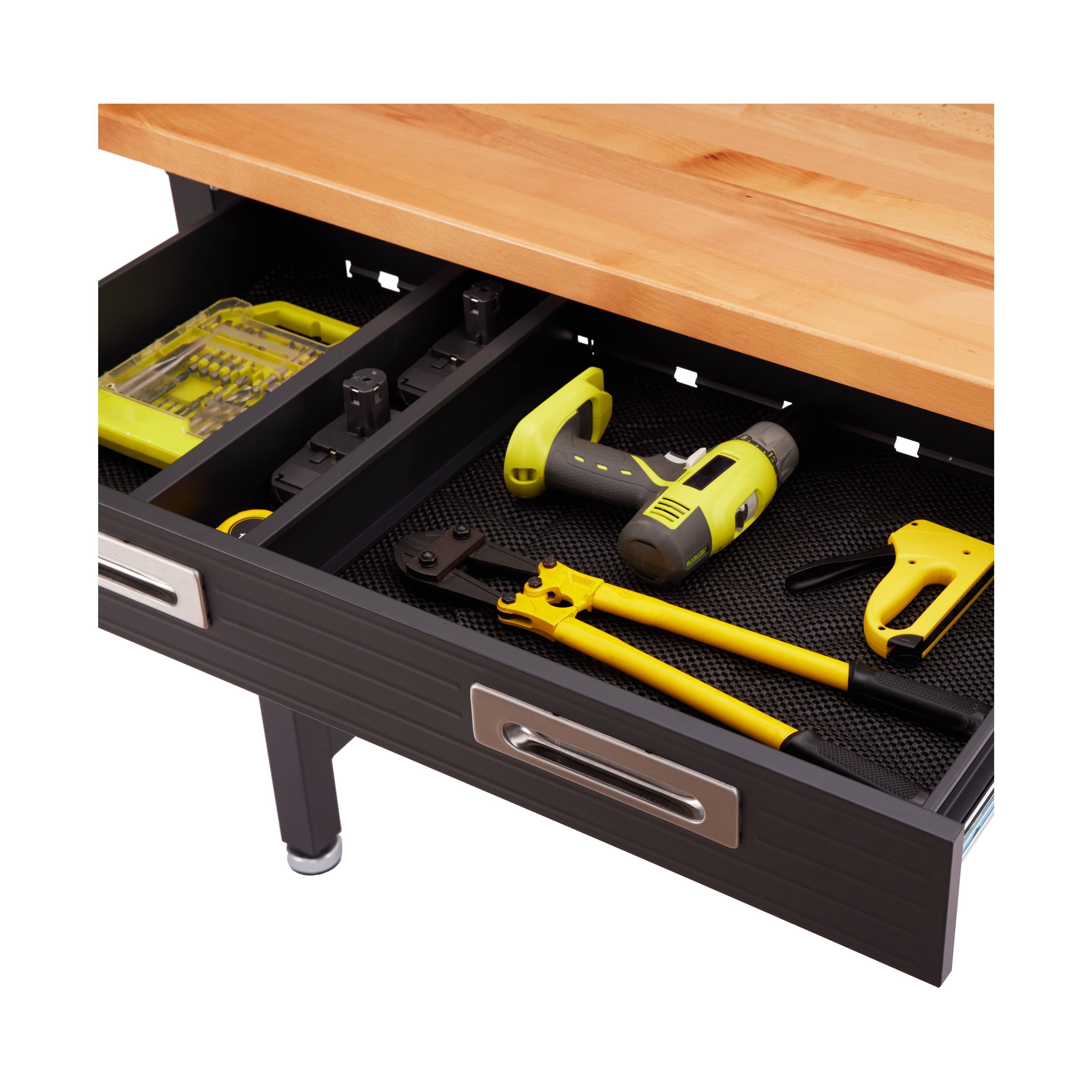 Seville Classics UltraHD® Heavy Duty Commercial Lighted Workcenter Workbench w/ Pegboard, Graphite, 48" W x 24" D x 65.5" H - Image 12