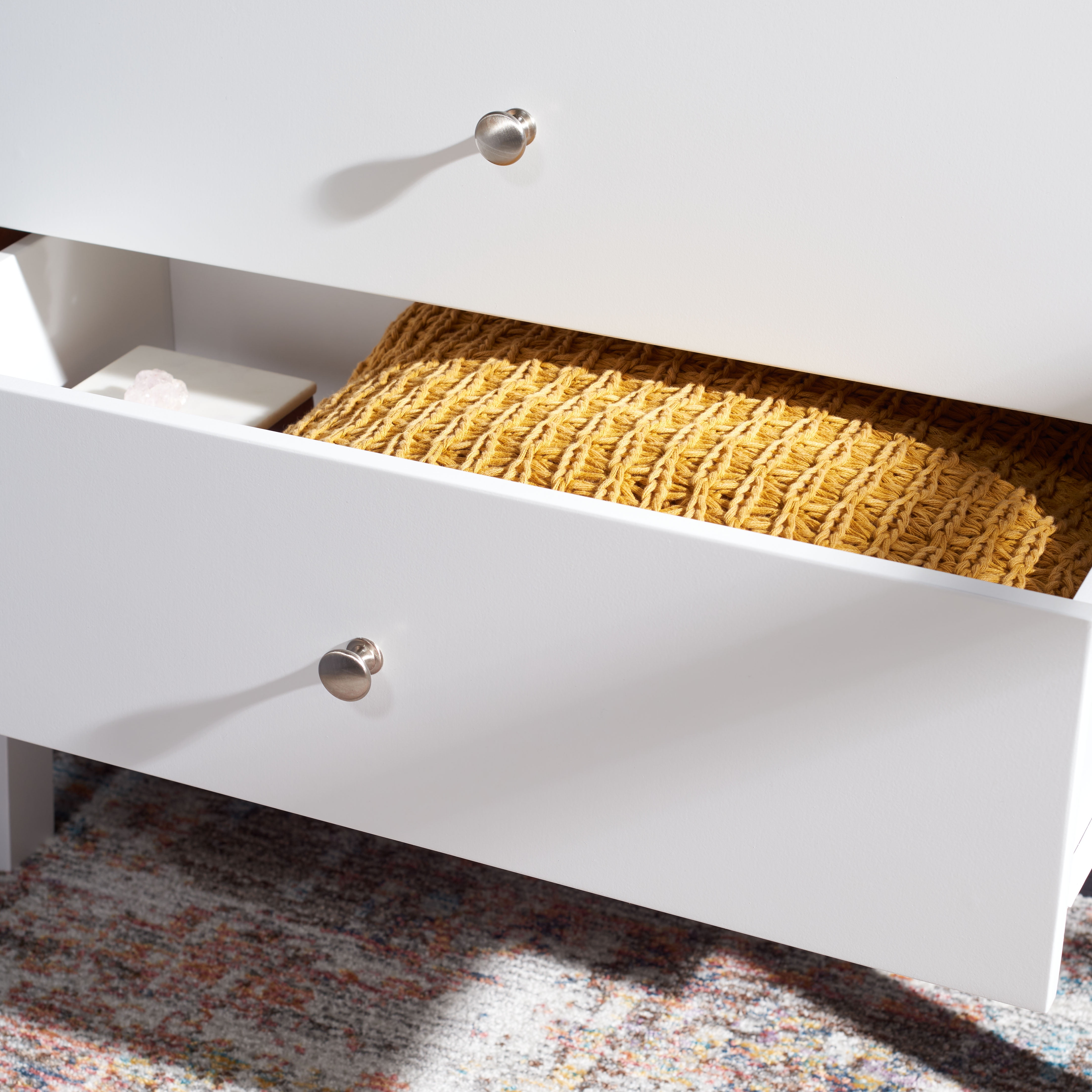 SAFAVIEH Winchester Rustic 2 Drawer Night Stand, Walnut/White - Image 6