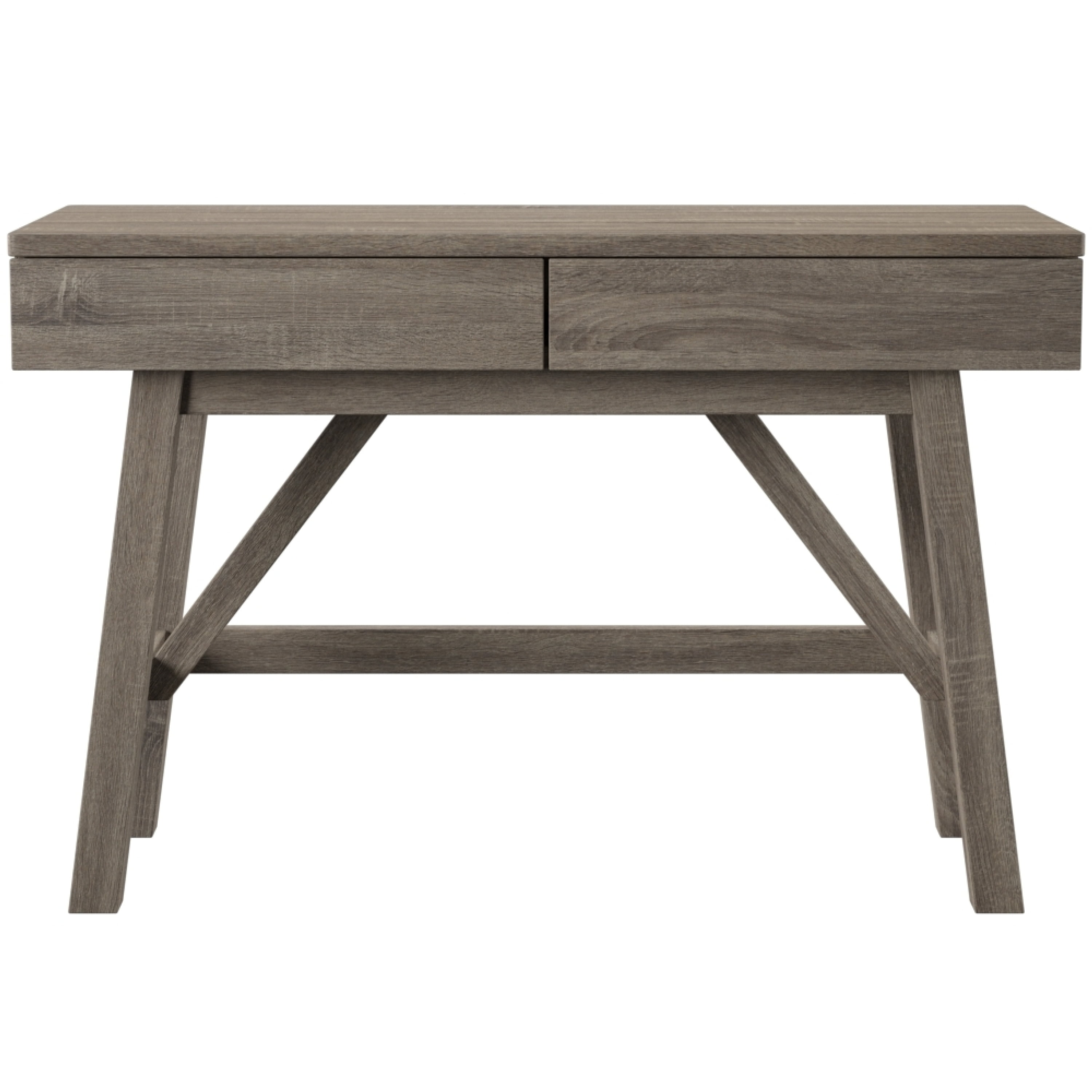 Linon Myrtis 2-Drawer Desk, 47" Wide, Gray Finish - Image 4