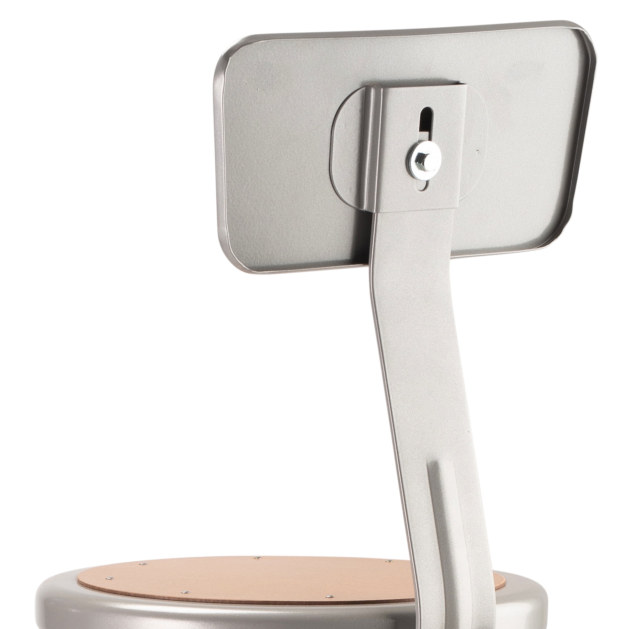 STOOL STEEL ADJUSTABLE HEIGHT W/BACKREST 19-27H - Image 9