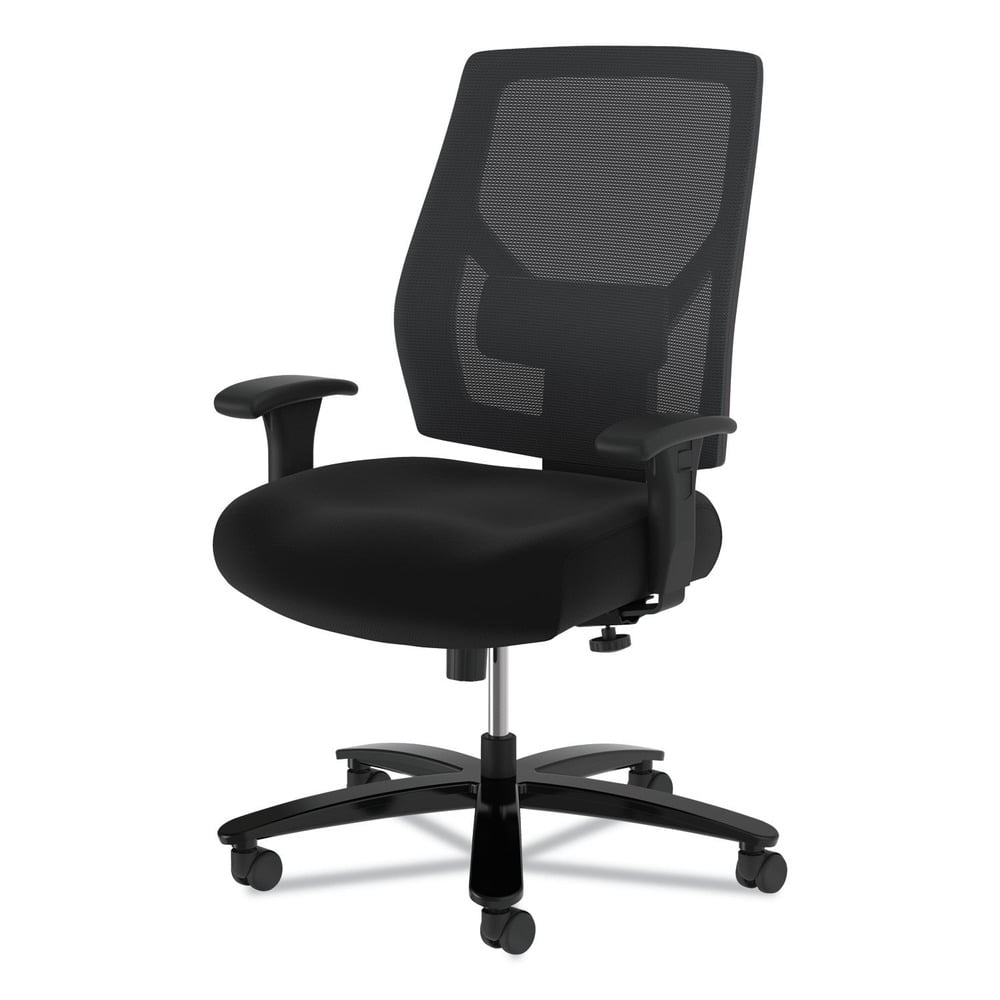 HON HVL585.ES10.T 18 in. to 22 in. Seat Height 450 lbs. Capacity Crio Big and Tall Mid-Back Task Chair - Black - Image 5