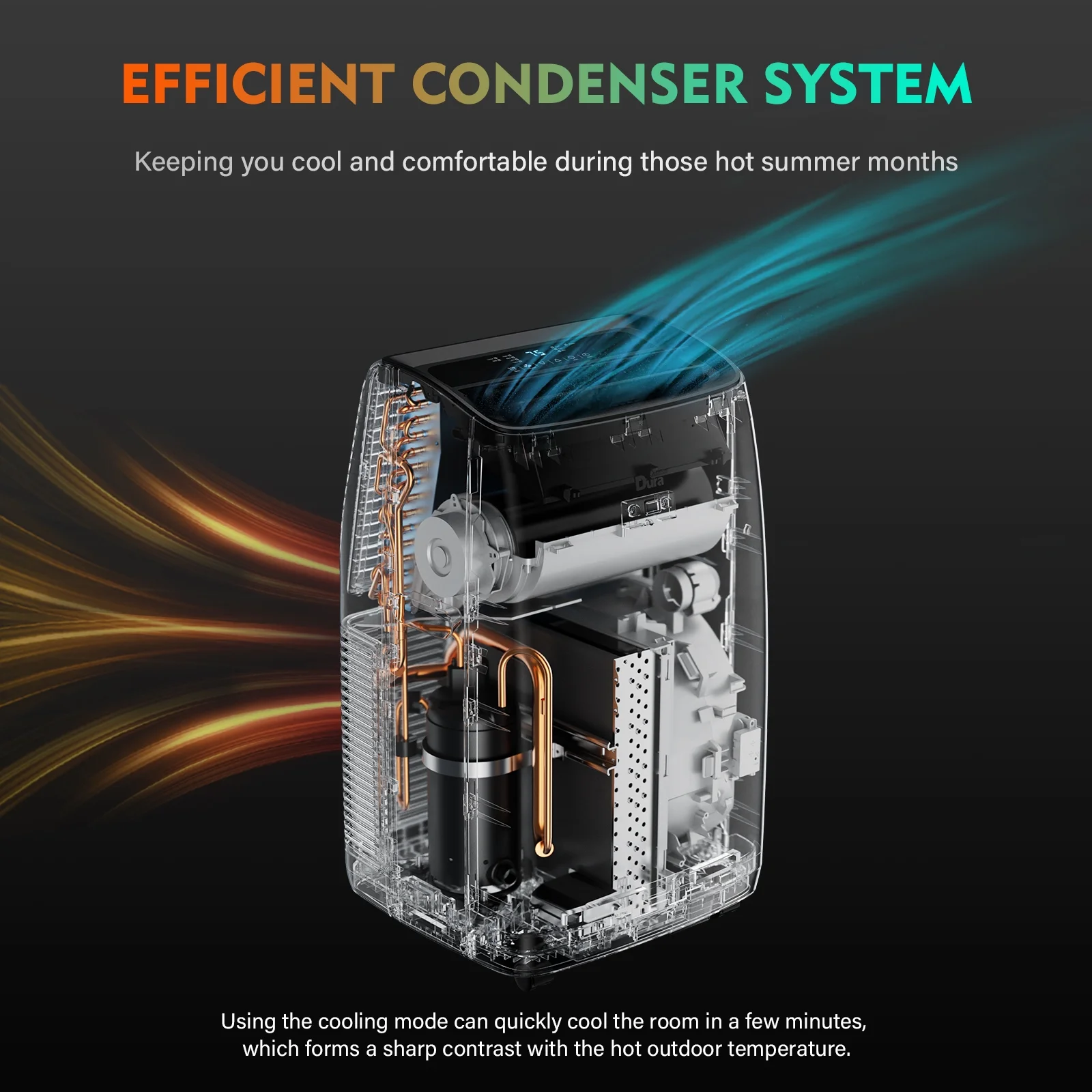 DuraComfort Portable Air Conditioners with Heater, 12000 BTU AC Unit with Heat, Cool, Dehumidifier, Fan for Room ups to 350 Sq.Ft - Image 3