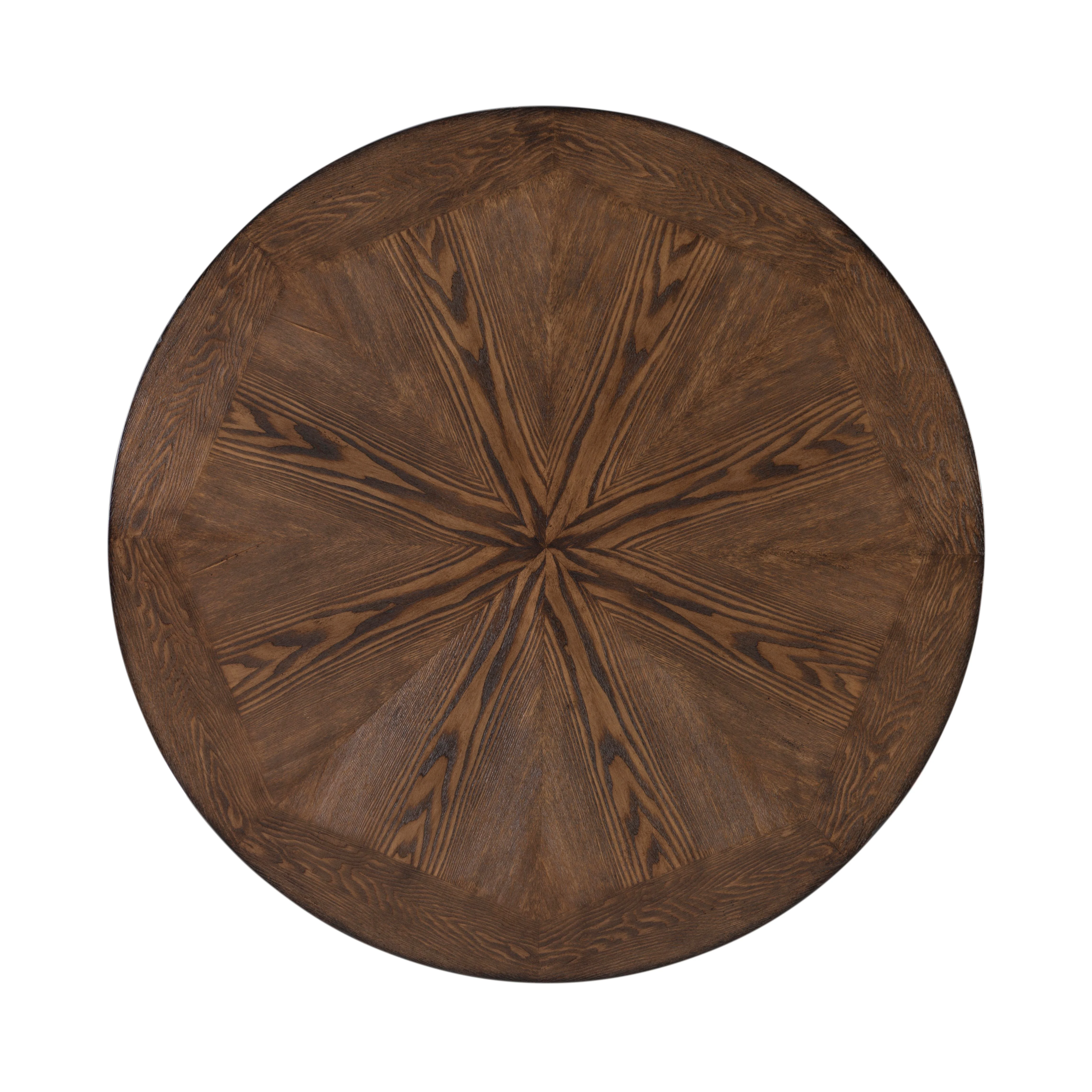 Powell Holloway Round Indoor End Table with Shelf, 23" Tall, Rustic Umber - Image 5