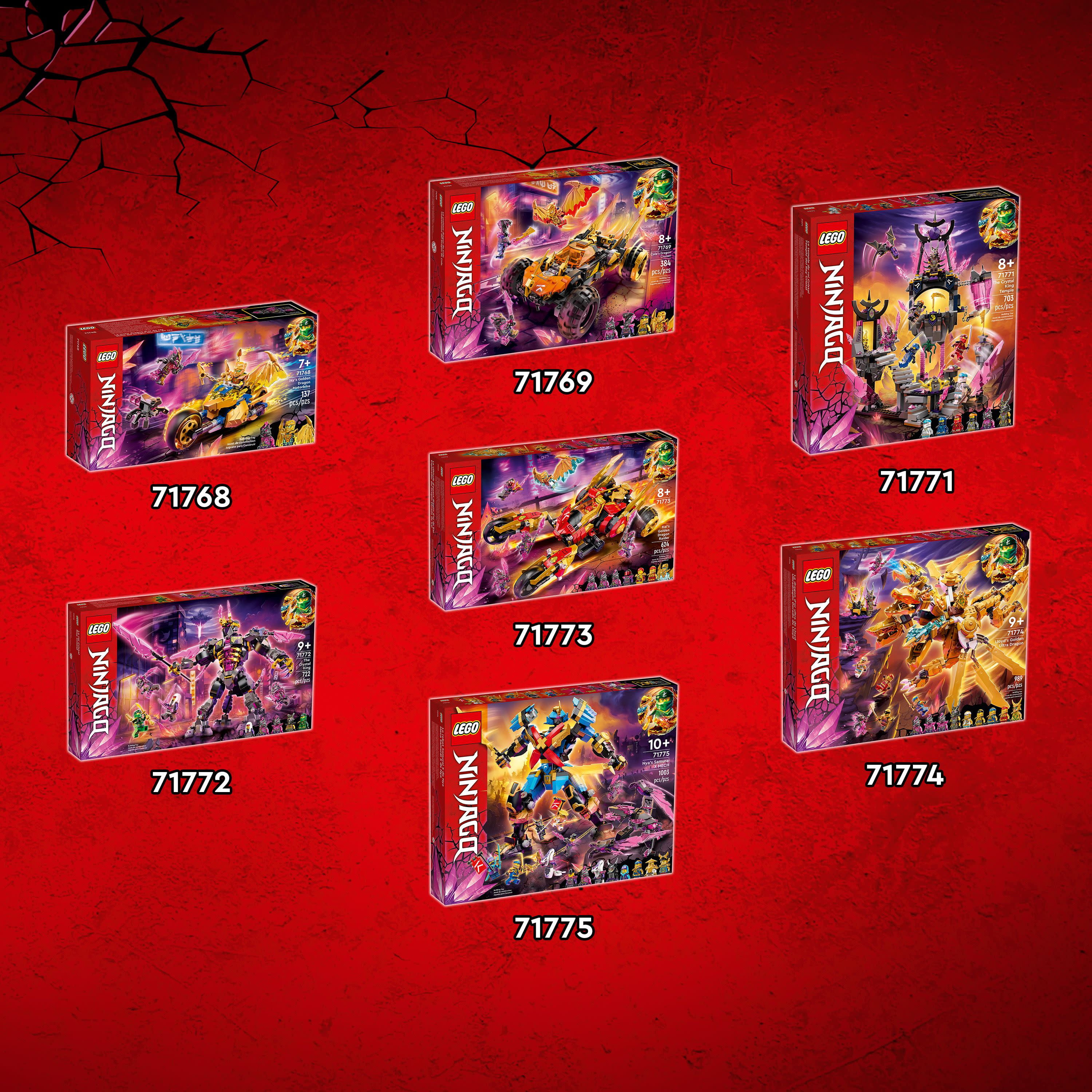 LEGO NINJAGO Zane's Golden Dragon Jet, 71770 Toy Plane Set, Birthday Gift Idea for Kids, Boys and Girls 7 Plus Years Old with Cole & Zane Minifigures - Image 6