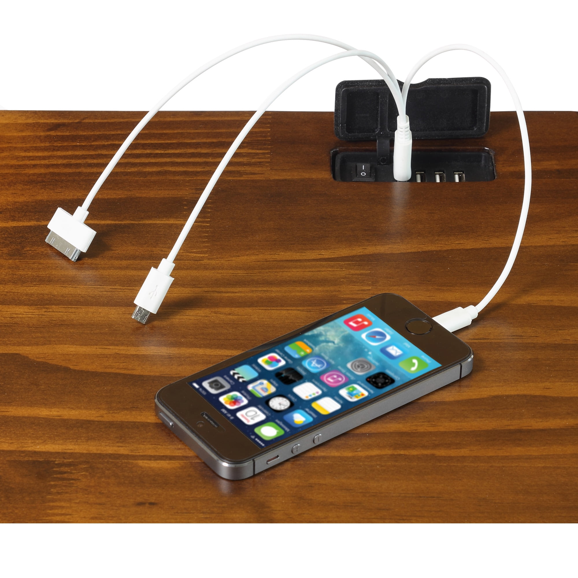 Casual Home Vanderbilt Nightstand with USB Port, Warm Brown - Image 4