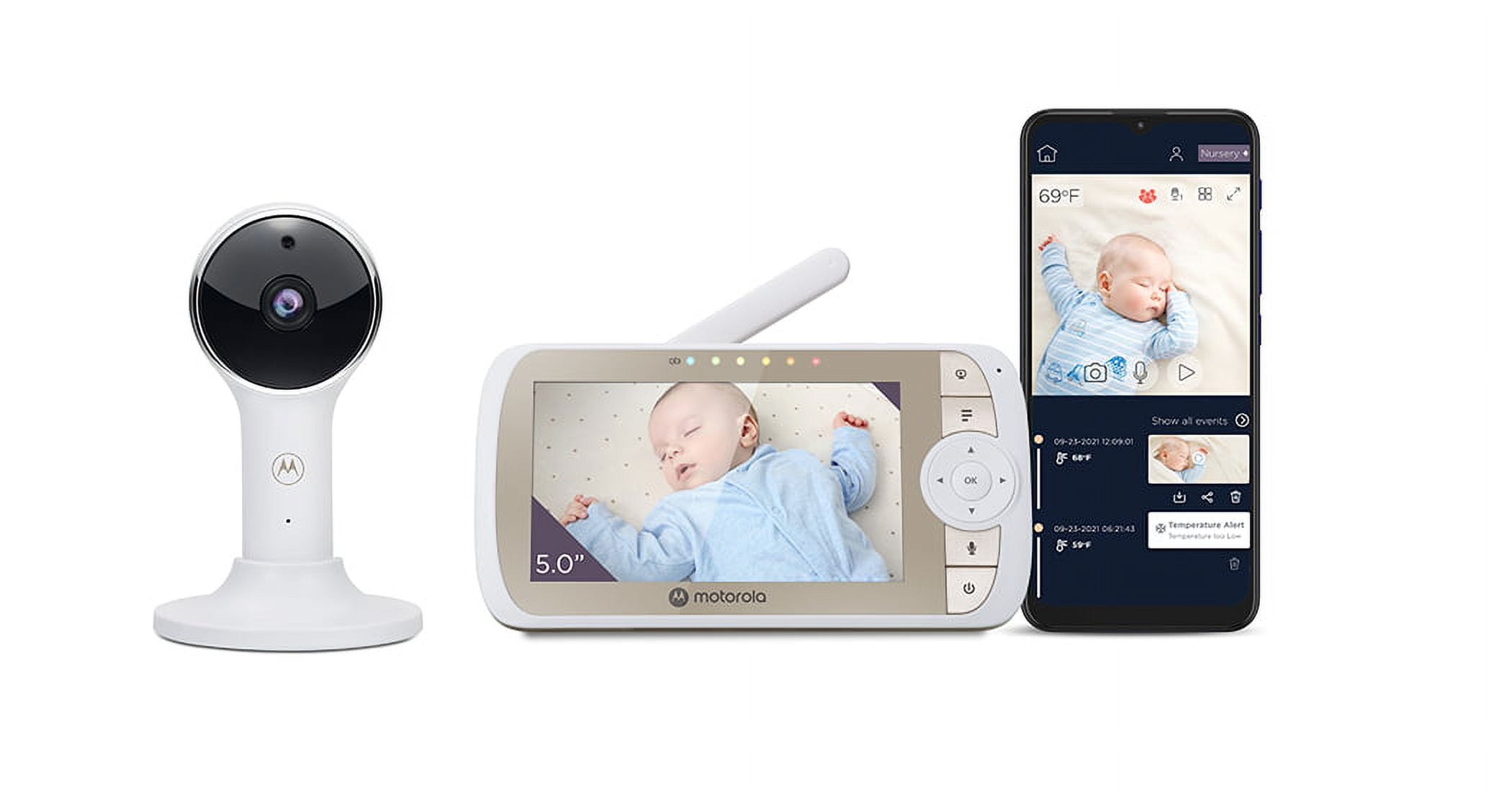 Motorola VM65 Connect 5" Full HD (1080p) Wi-Fi Video Baby Monitor | Secure Private Connection | 2-Way Talk - Image 9