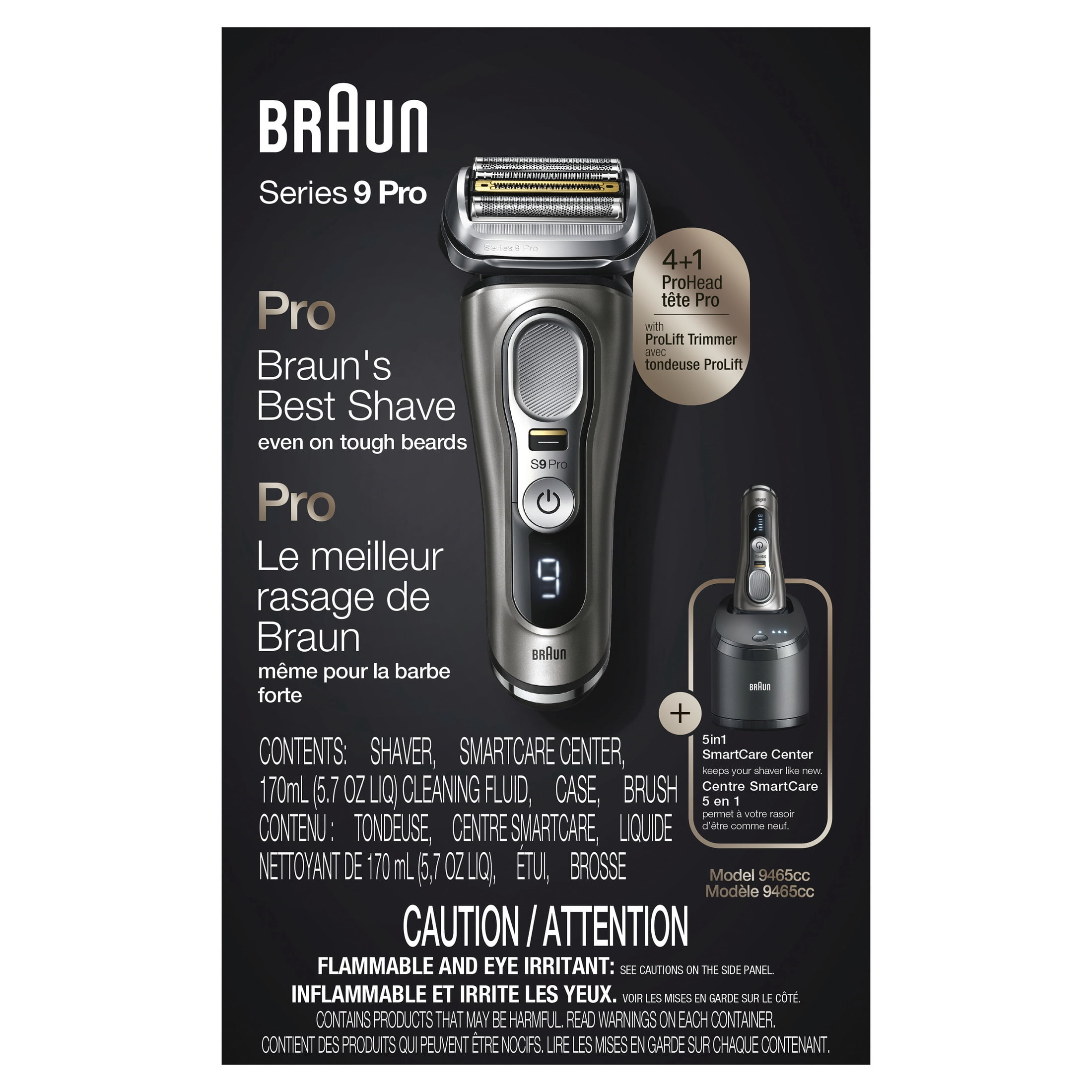Braun Series 9 Pro Electric Razor for Men with Clean Station, Rechargeable Wet Dry Shaver, 9465cc, Noble Metal - Image 3