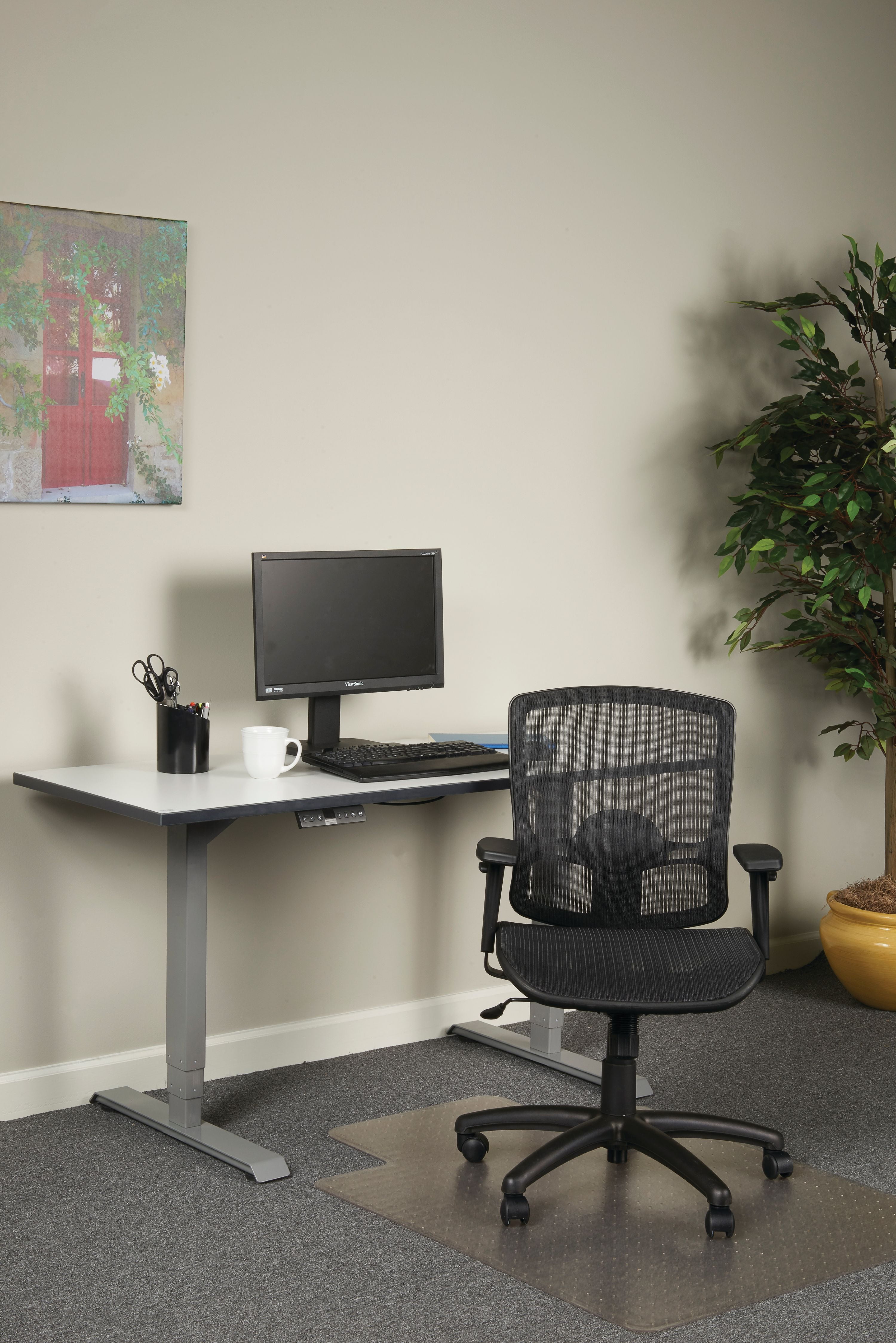 Alera Etros Series Suspension Mesh Mid-Back Synchro Tilt Chair, Supports Up to 275 lb, 15.74" to 19.68" Seat Height, Black - Image 9