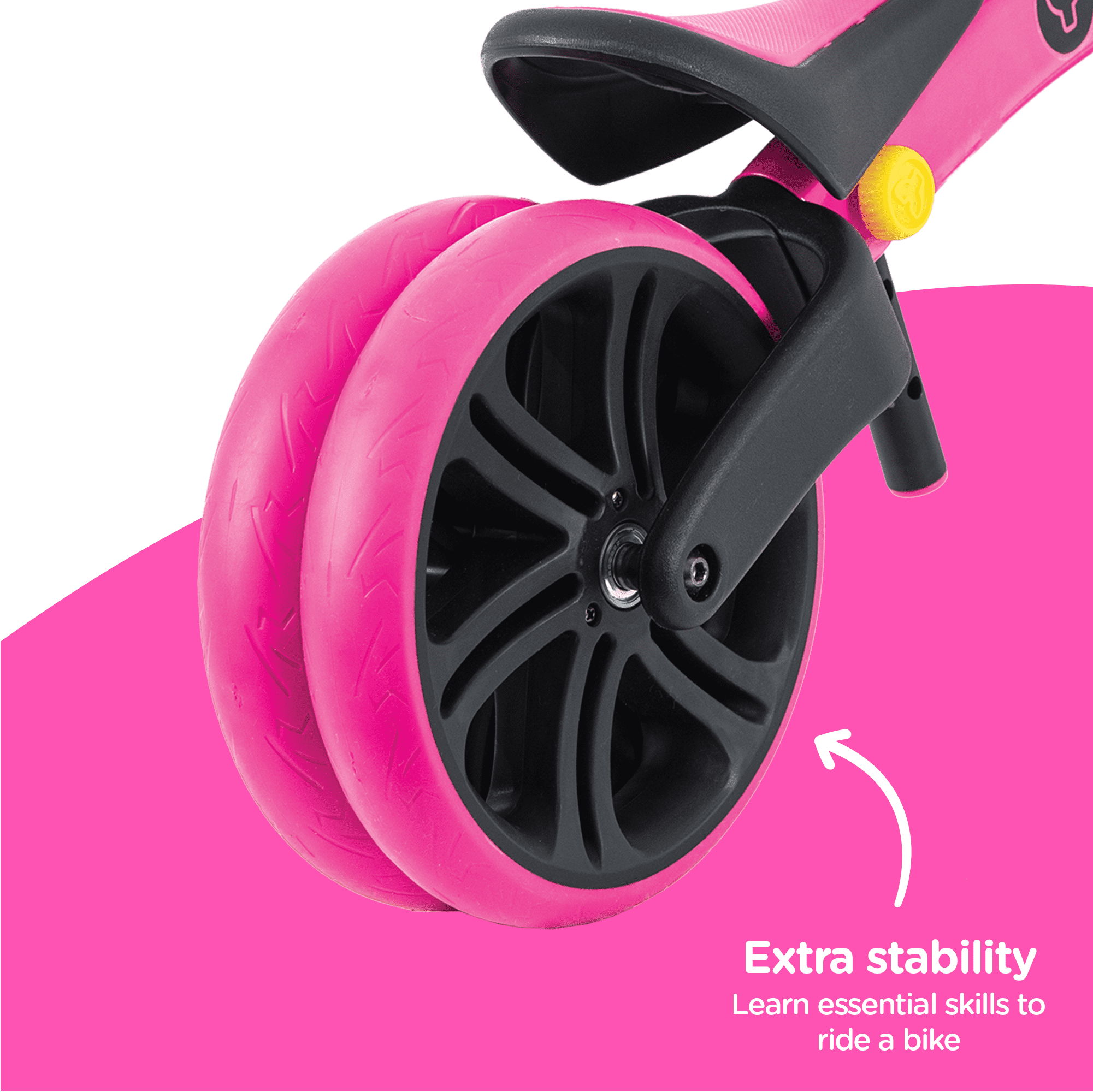 Yvolution Velo Toddler Balance Bike 9'' Wheel (Pink) Girls, 18 Months to 3 Years Old - Image 3