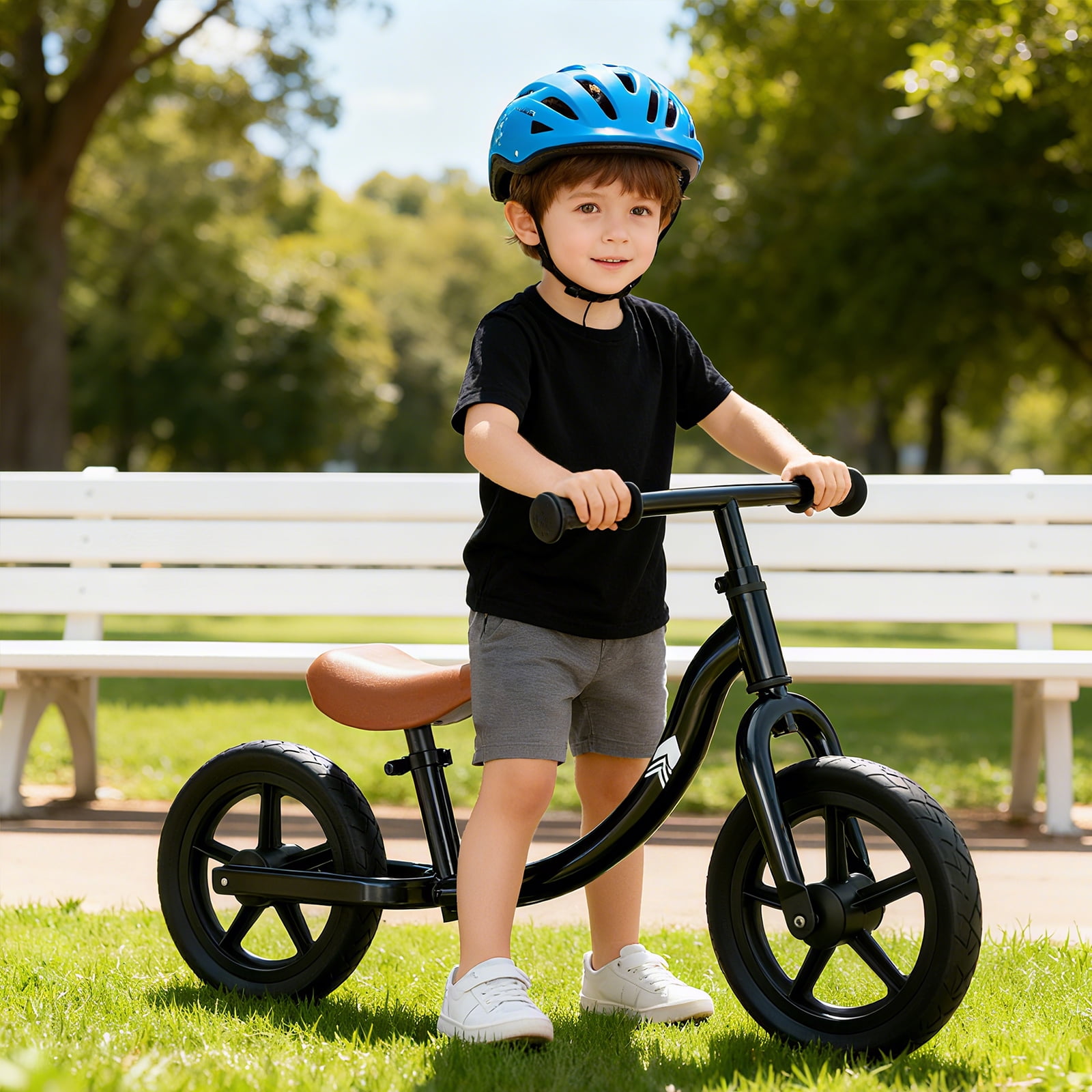 KORIMEFA Toddler Balance Bike - Lightweight Kids Toy Bike for 2, 3, 4, and 5 Year Old Boys Girls - No Pedal Training Bicycle with Adjustable Handlebar and Seat, Black - Image 5