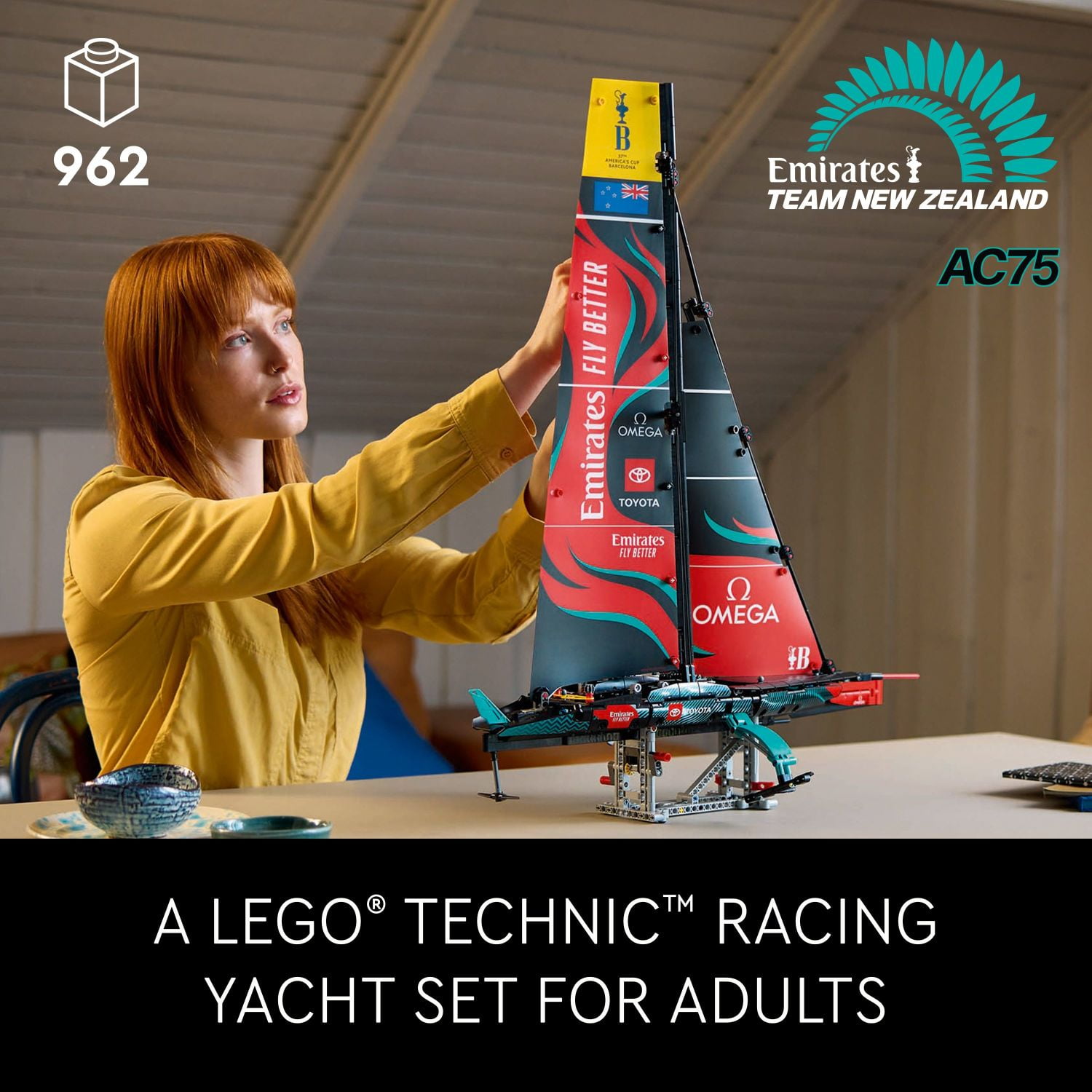LEGO Technic Emirates Team New Zealand AC75 Yacht, Racing Boat Building Kit, Sailboat Set for Adults, 42174 - Image 5
