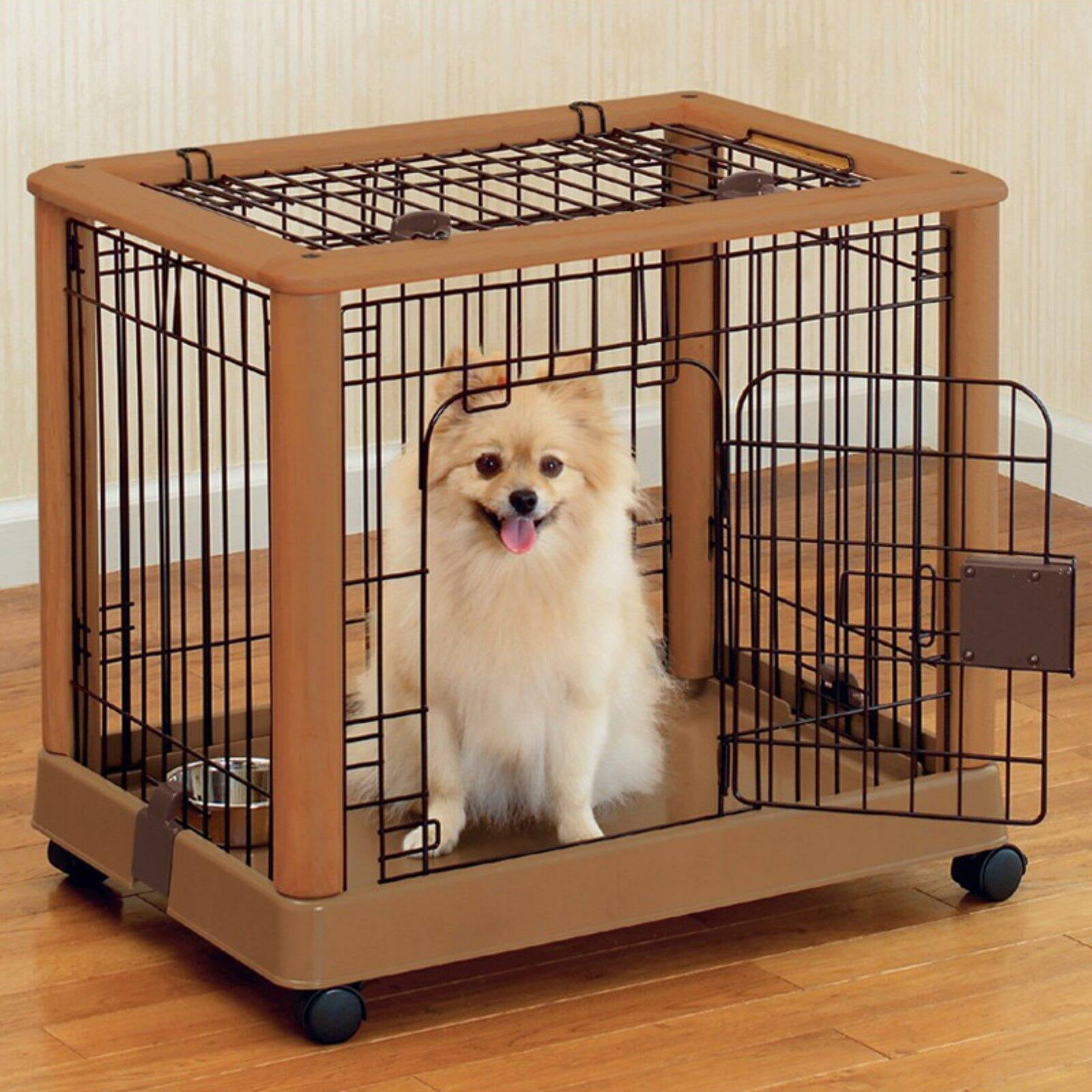 Richell Mobile Dog Playpen, Autumn Matte, Small, 25.20"L x 18.10"W x 22.40"H - Image 2