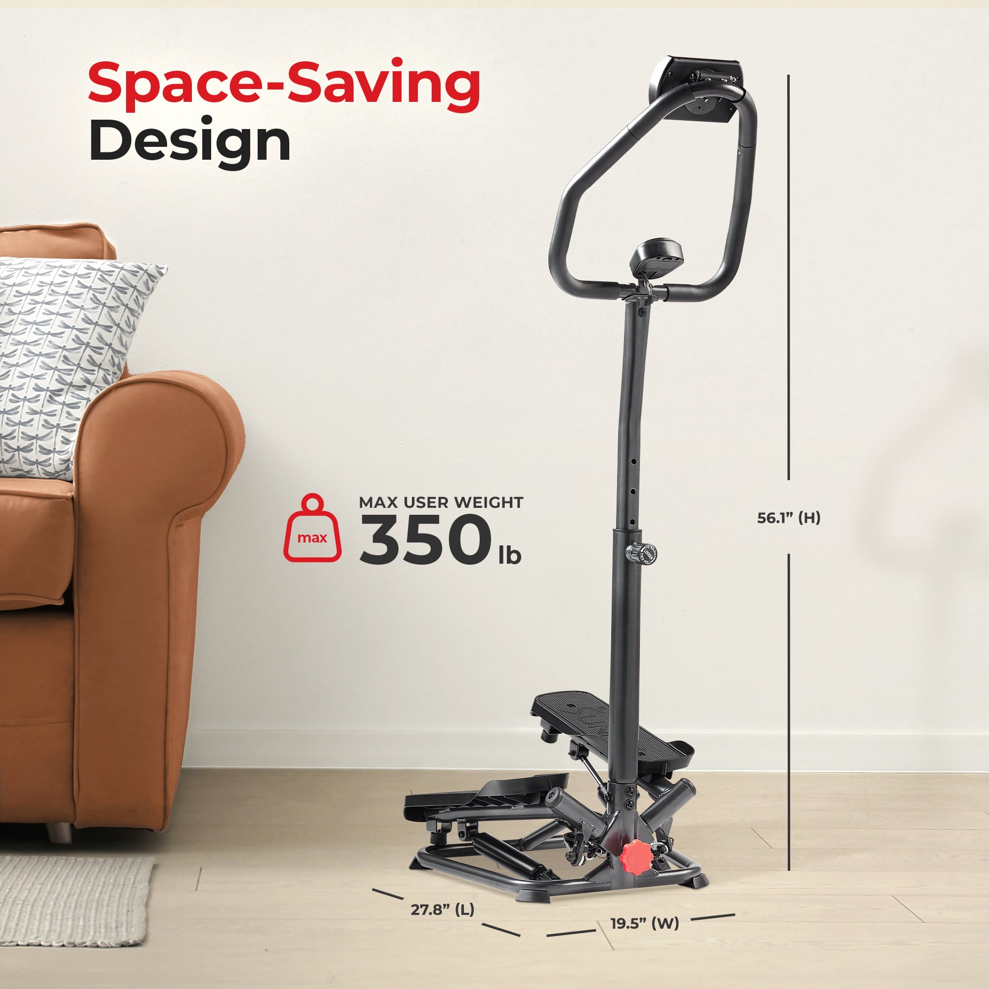 Sunny Health & Fitness Stair Stepper Machine + Handlebar w Free SunnyFit® App Membership – SF-S020027SMART - Image 4