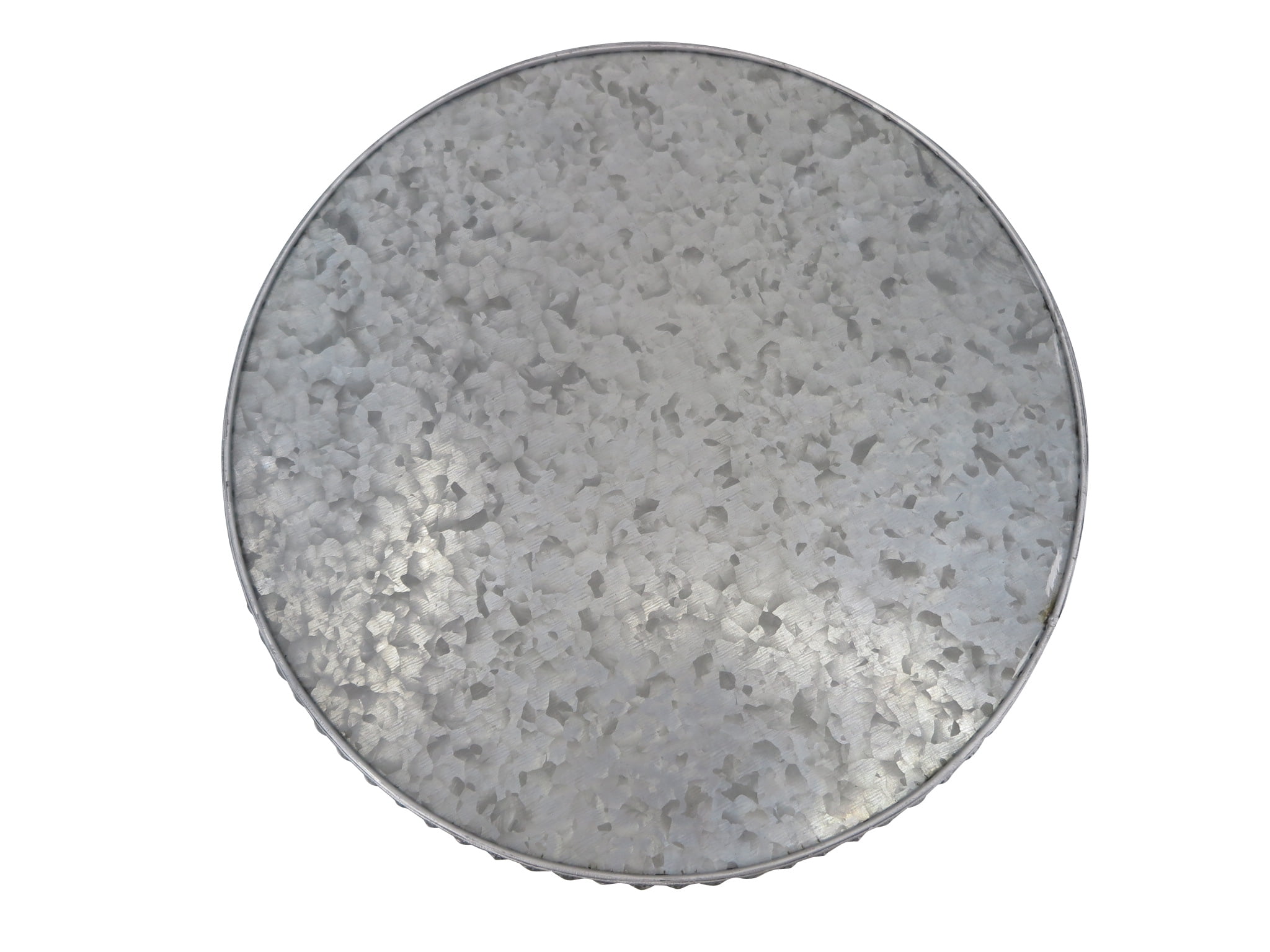 Mainstays Karvel Galvanized Metal Column Planter with Stand, 15.7 in Dia. x 28 in H - Image 6