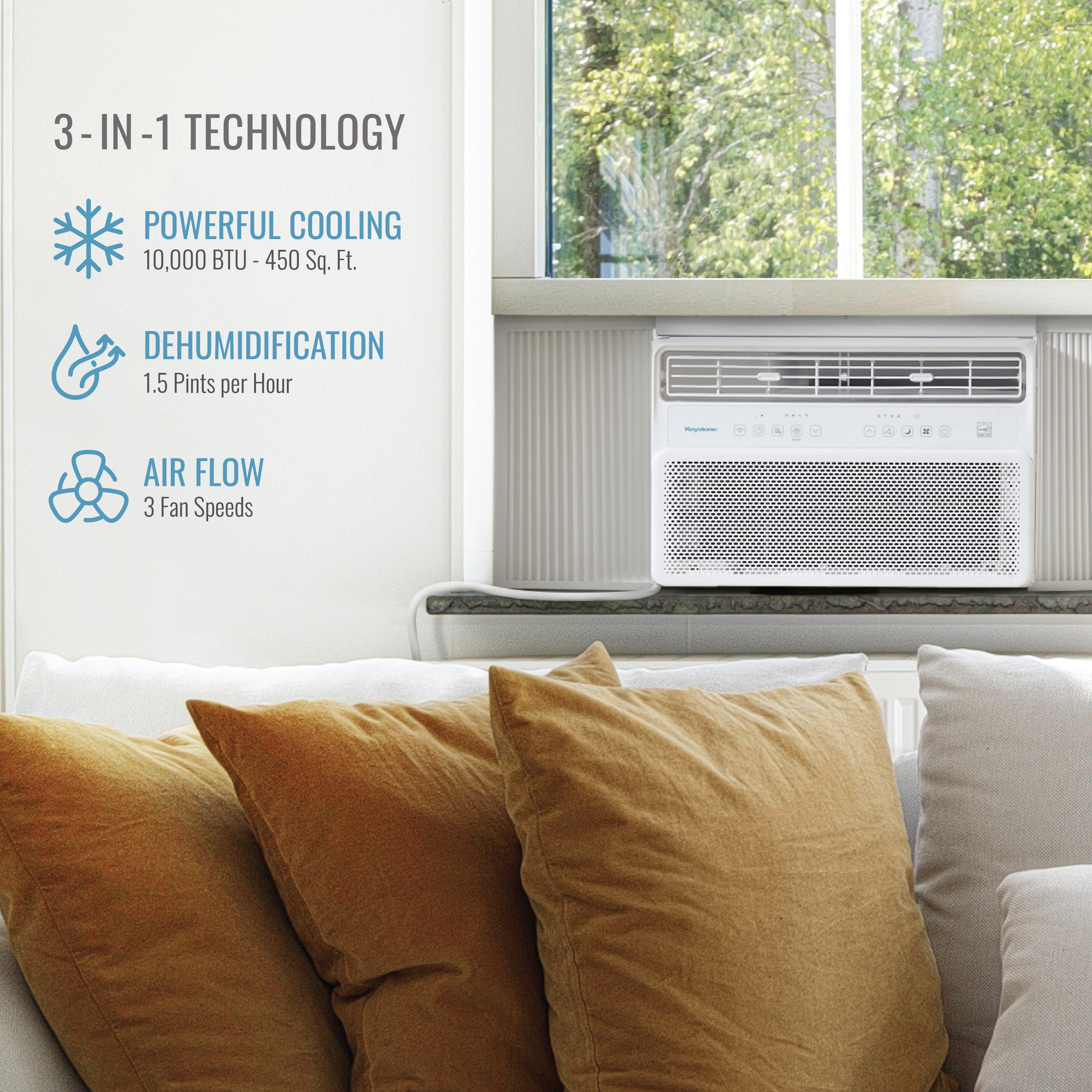 Keystone 10,000 BTU Window Mounted Inverter Air Conditioner with Remote Control, KSTAW101WA - Image 13