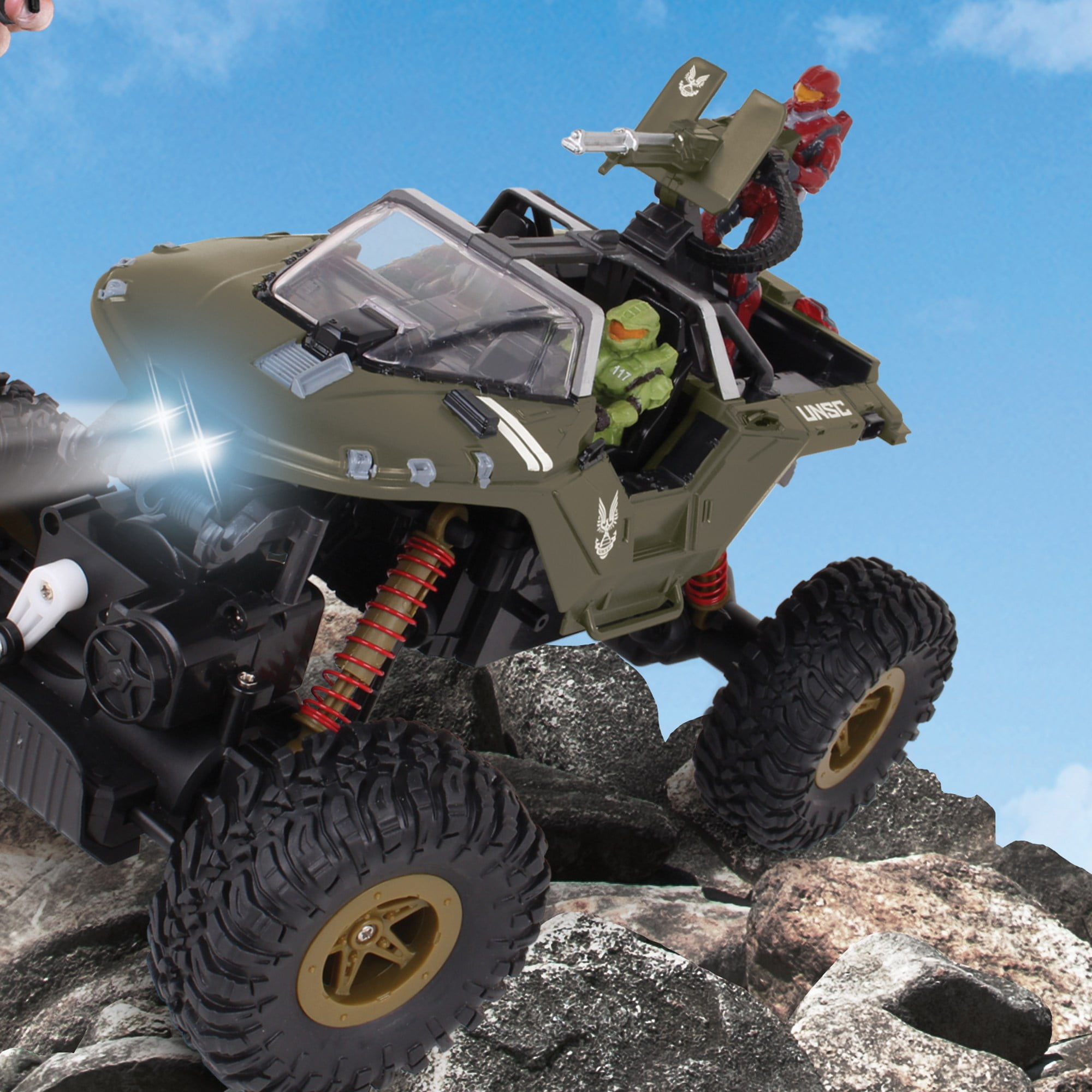NKOK HALO Infinite RC: UNSC Warthog "Rock Hog" - Rock Climber, Master Chief & Spartan, 2.4 GHz RC Vehicle - Image 6