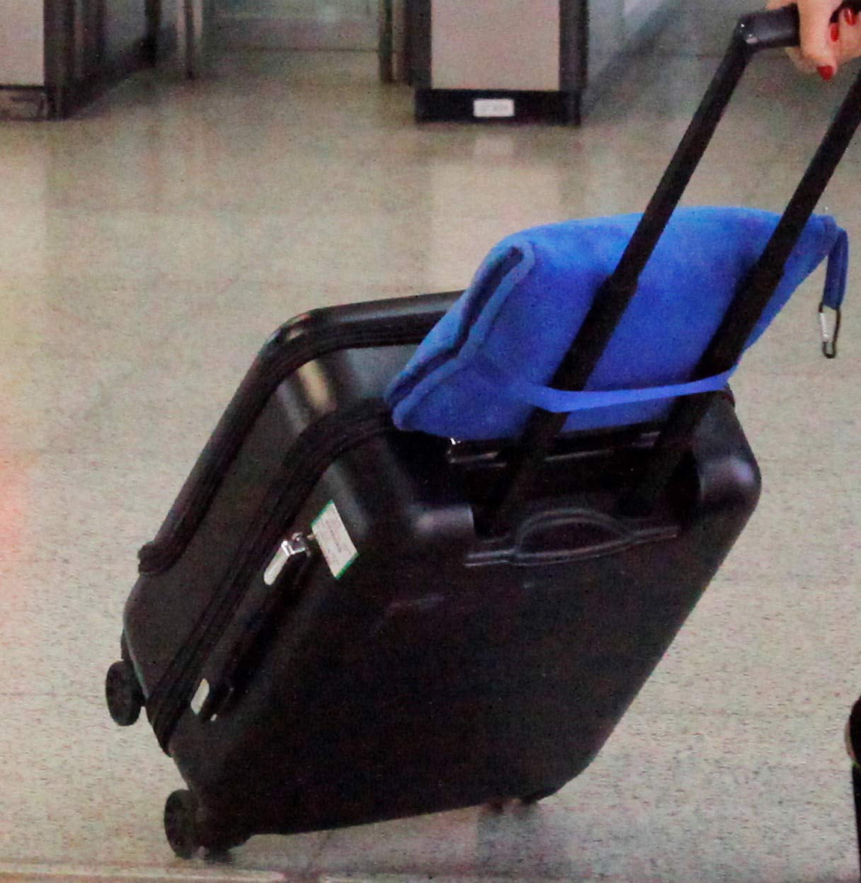 BlueHills Premium Soft Travel Blanket Pillow Airplane Throw 2-Pack -Royal Blue - Image 4