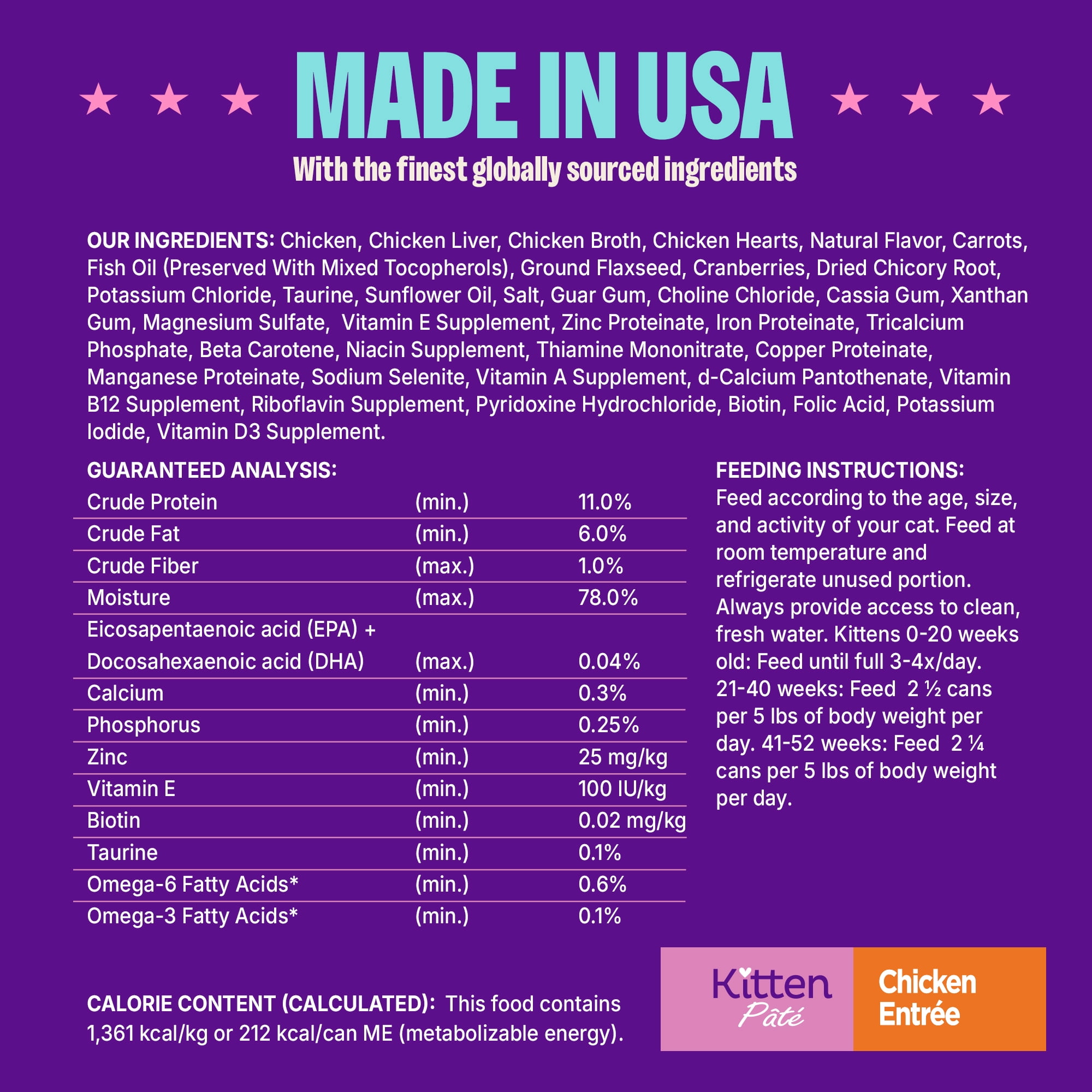 Wellness Complete Health Pate Kitten Wet Cat Food, Natural, Protein-Rich, Grain Free, 3 Ounce, 24 Pack, (Chicken) - Image 8