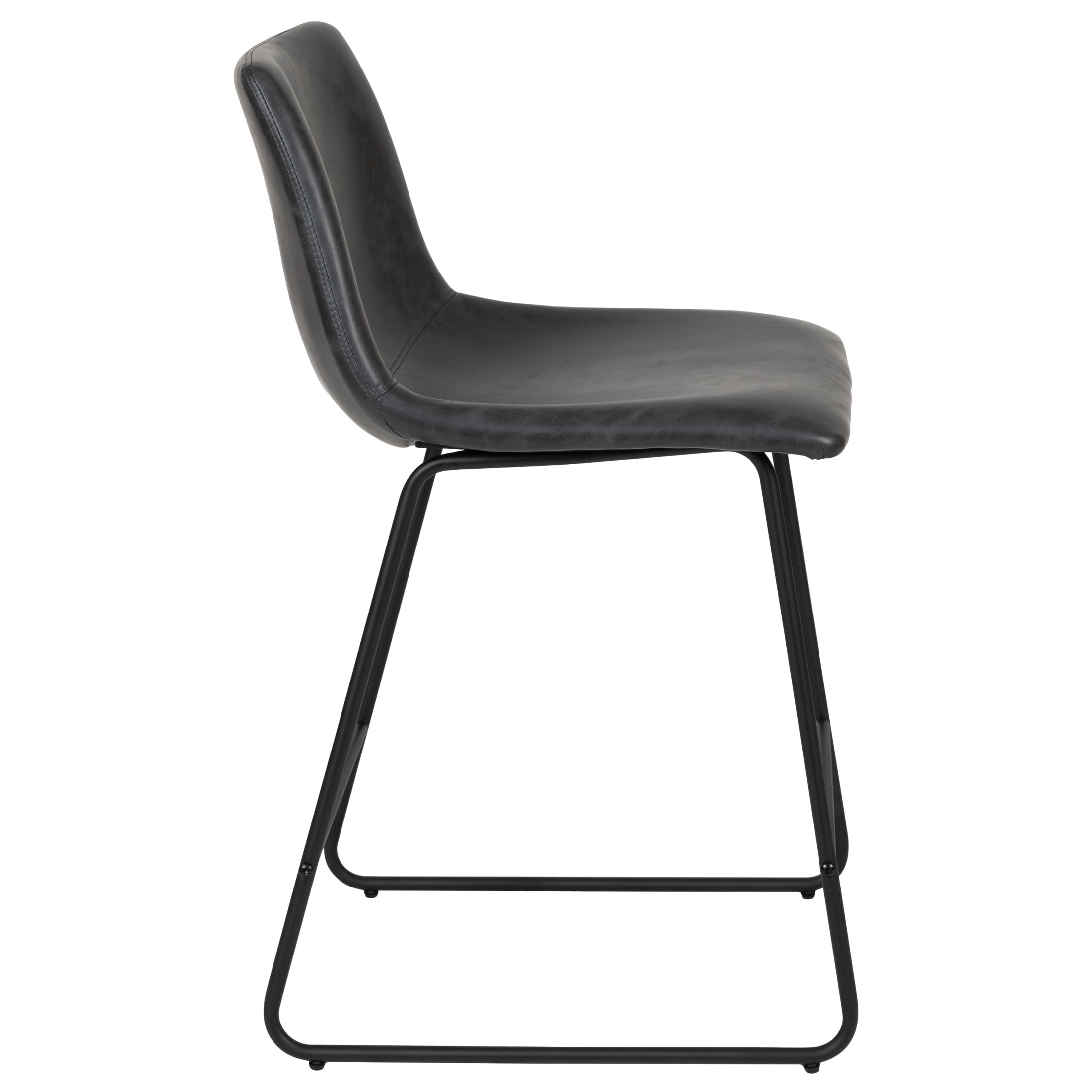 Flash Furniture Reagan 24" LeatherSoft Counter Height Stools with Footrest, Set of 2, Gray - Image 13