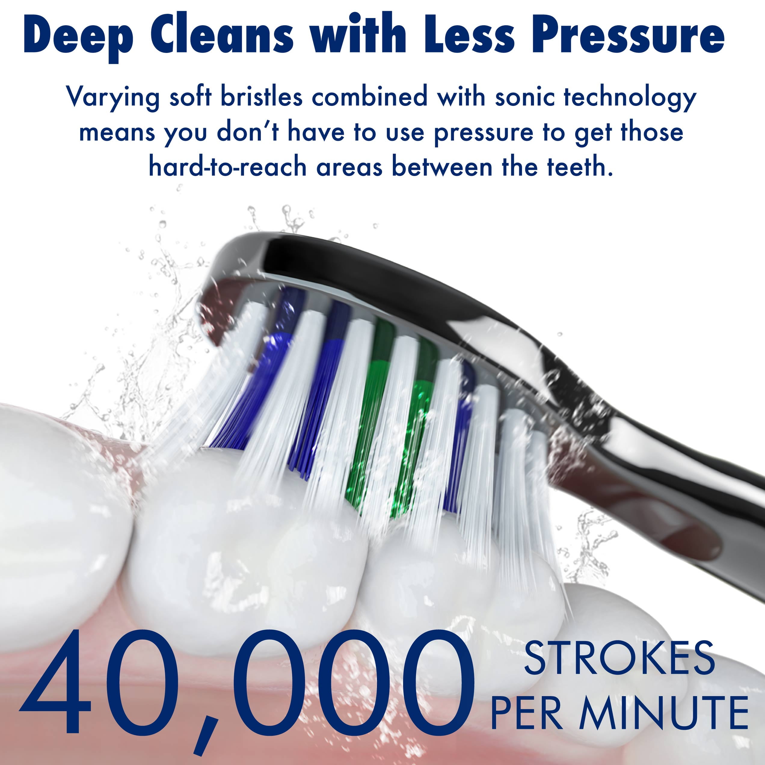 Sonic-FX Duo Electric Toothbrush w/ 14 Brush Heads + 2 Interdental with Comfortable Grip for Adult - Image 3