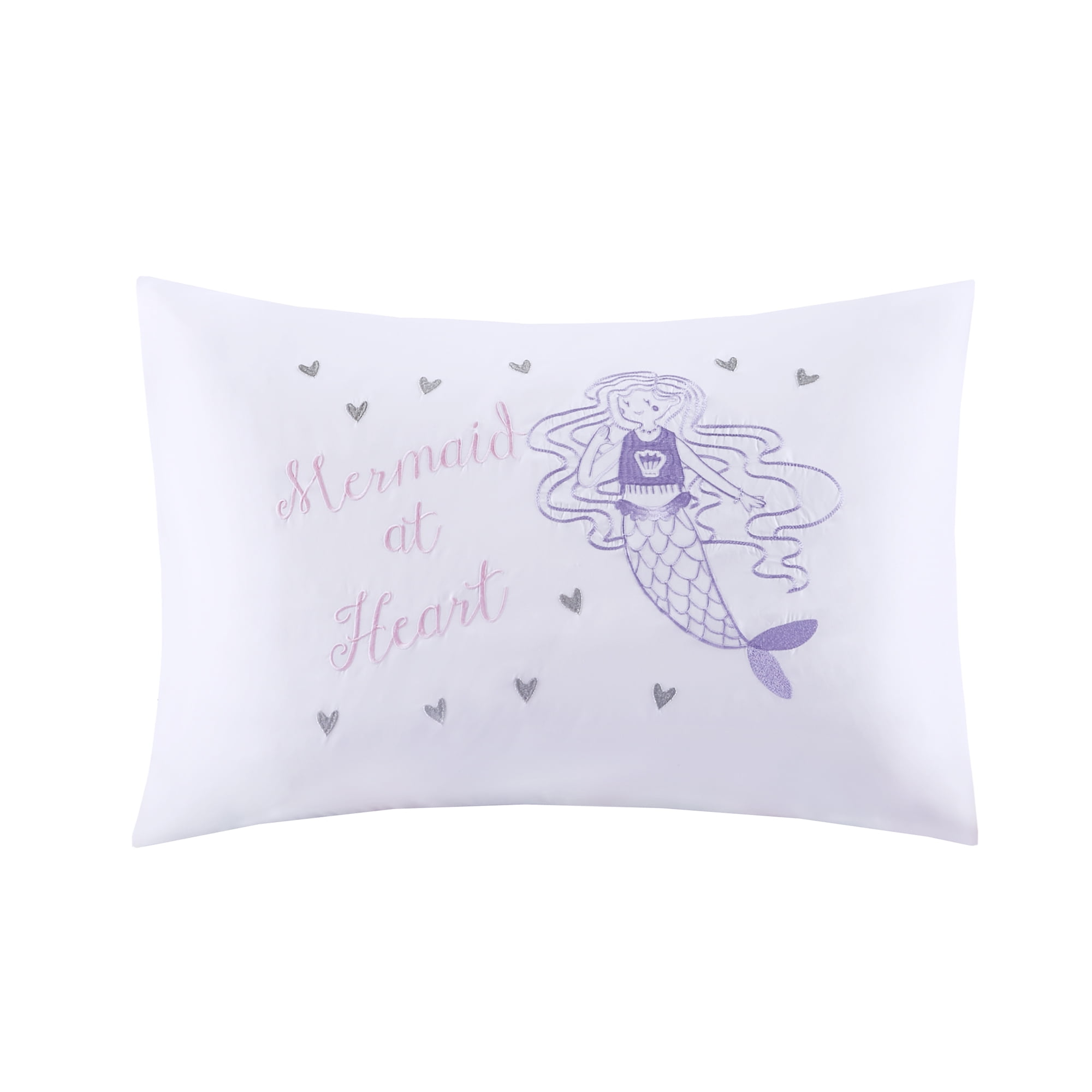 Your Zone Iridescent Seashell Lavender Aqua Printed 8 Piece Mermaid Bed in a Bag, Full - Image 3