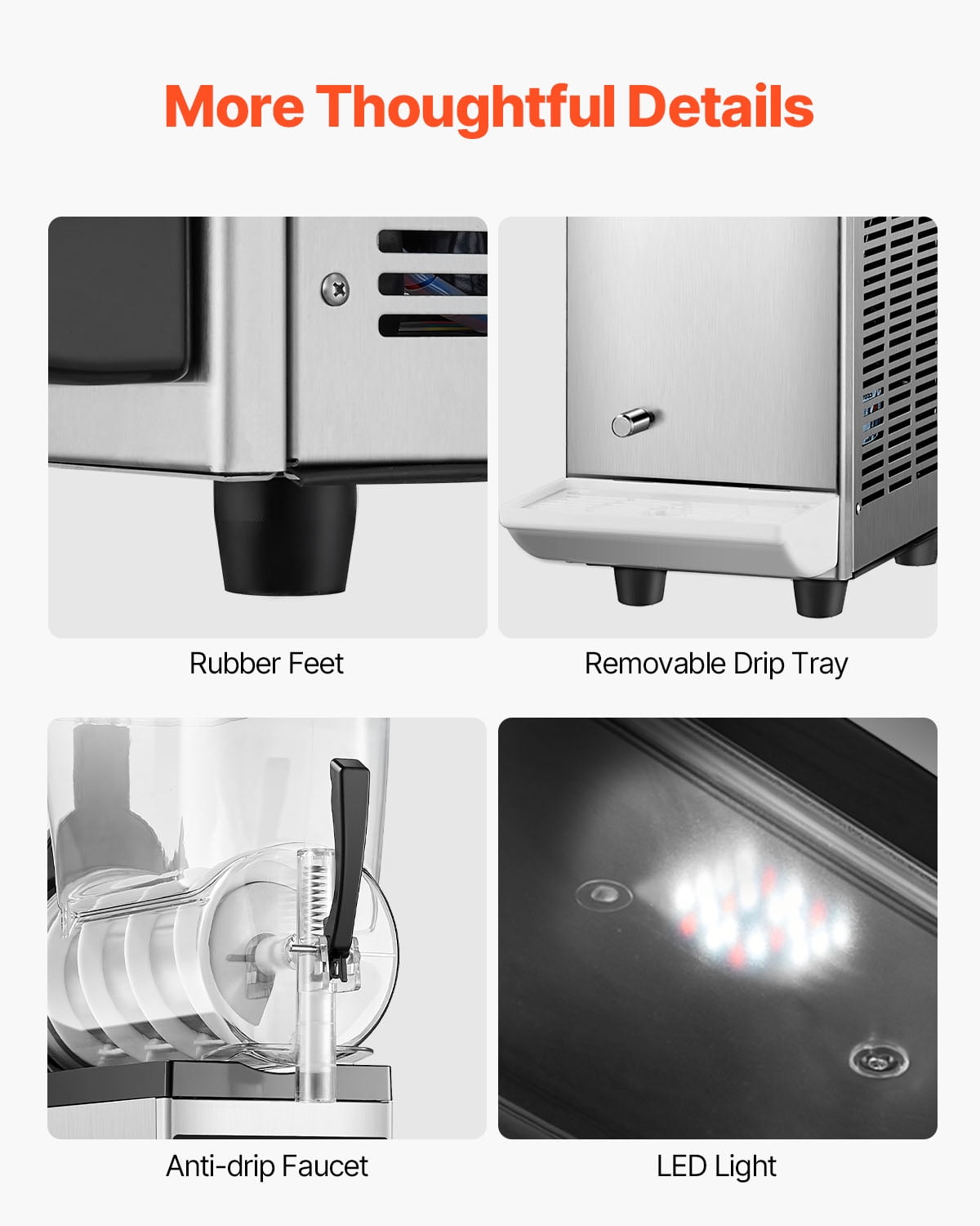 KFFKFF Commercial Slushy Machine, 12L Tank Slushie Machine, Frozen Drink Machine with Temperature Preservation, Slushy Maker Machine - Image 7