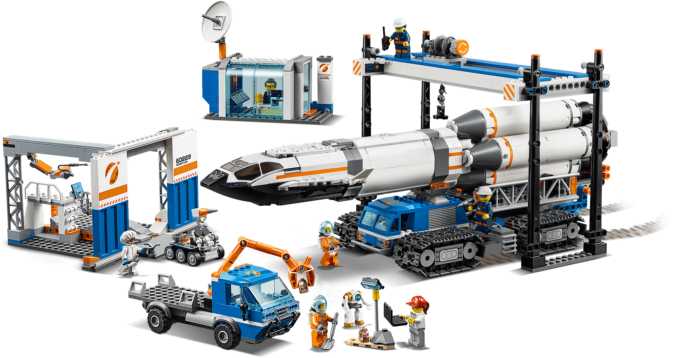 LEGO City Space Rocket Assembly & Transport 60229 Toy Set (1055 Pieces) - Image 2