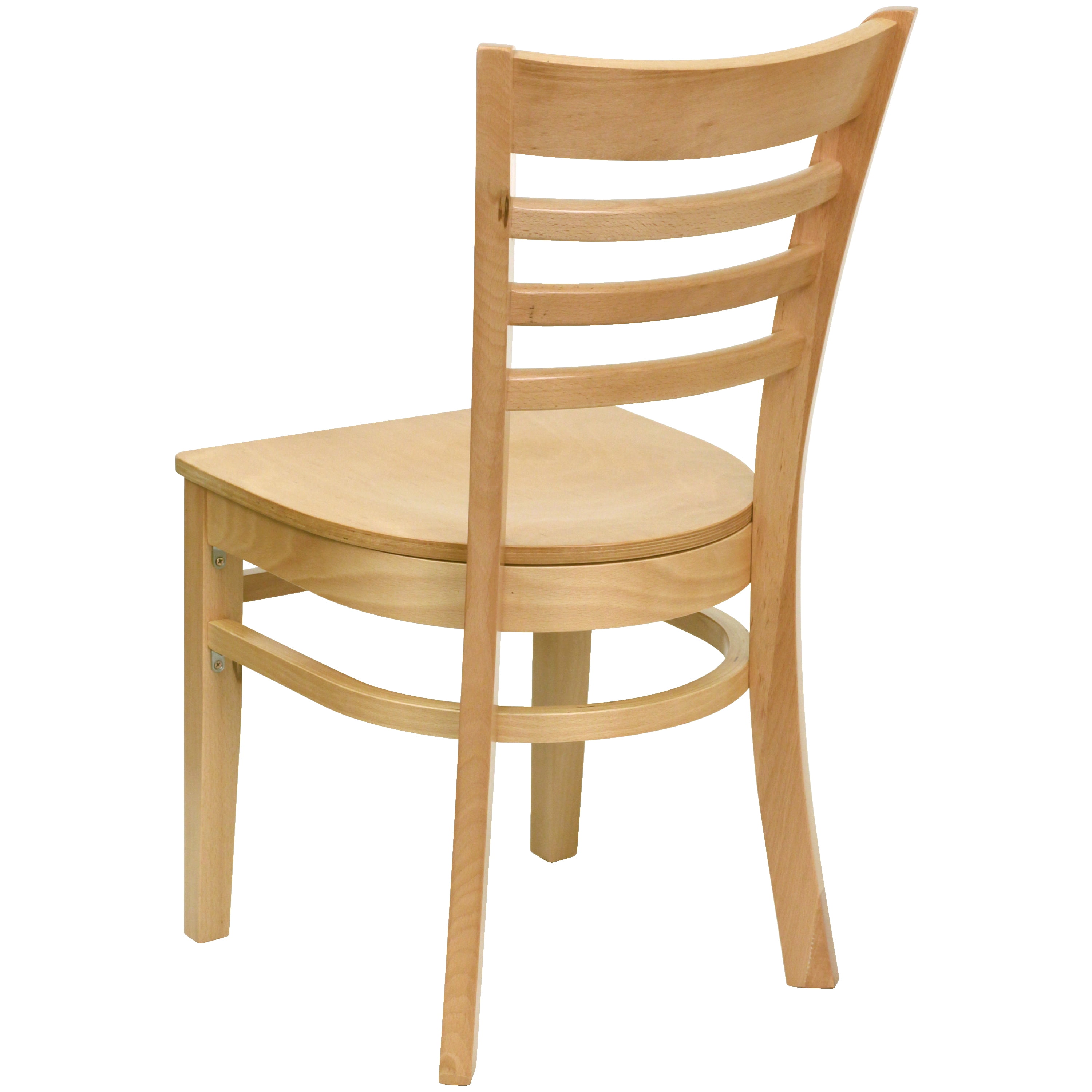 Flash Furniture HERCULES Series Ladder Back Natural Wood Restaurant Chair - Image 10