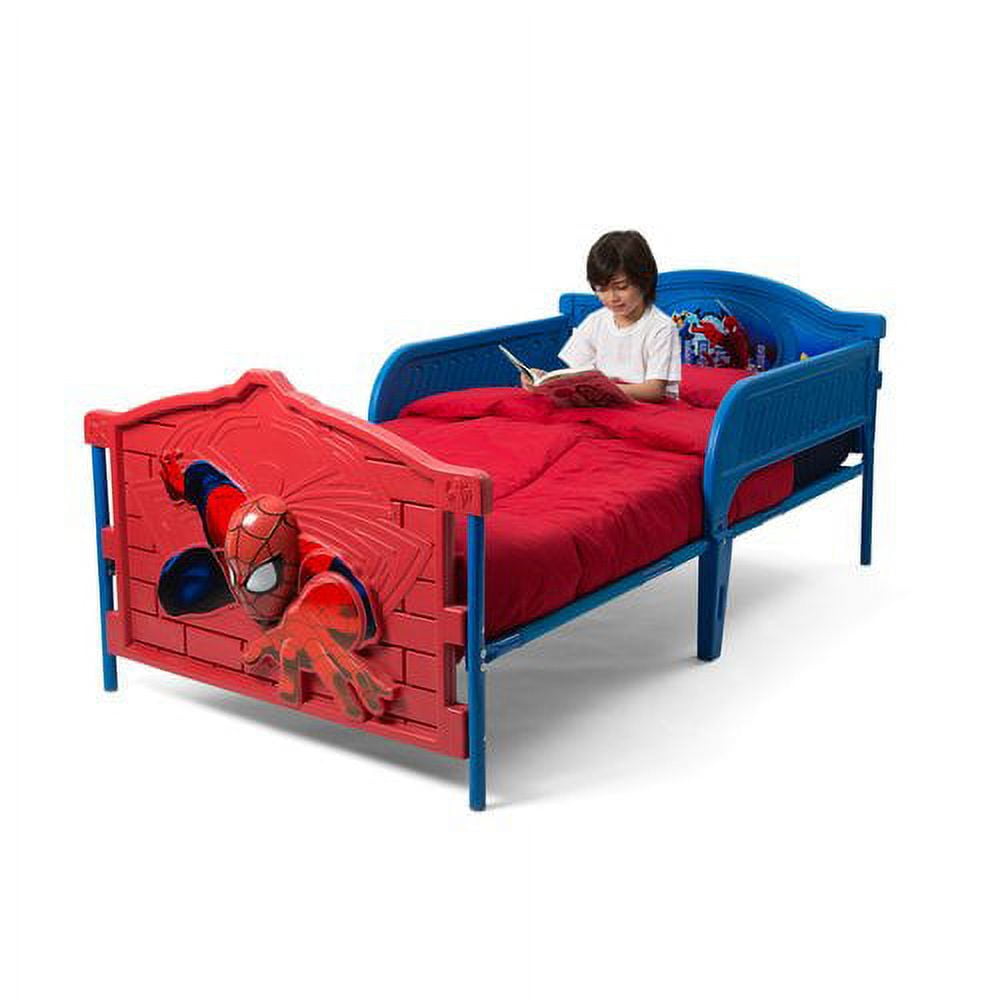 Delta Children Marvel Spider-Man 3D Plastic Twin Bed, Red - Image 4