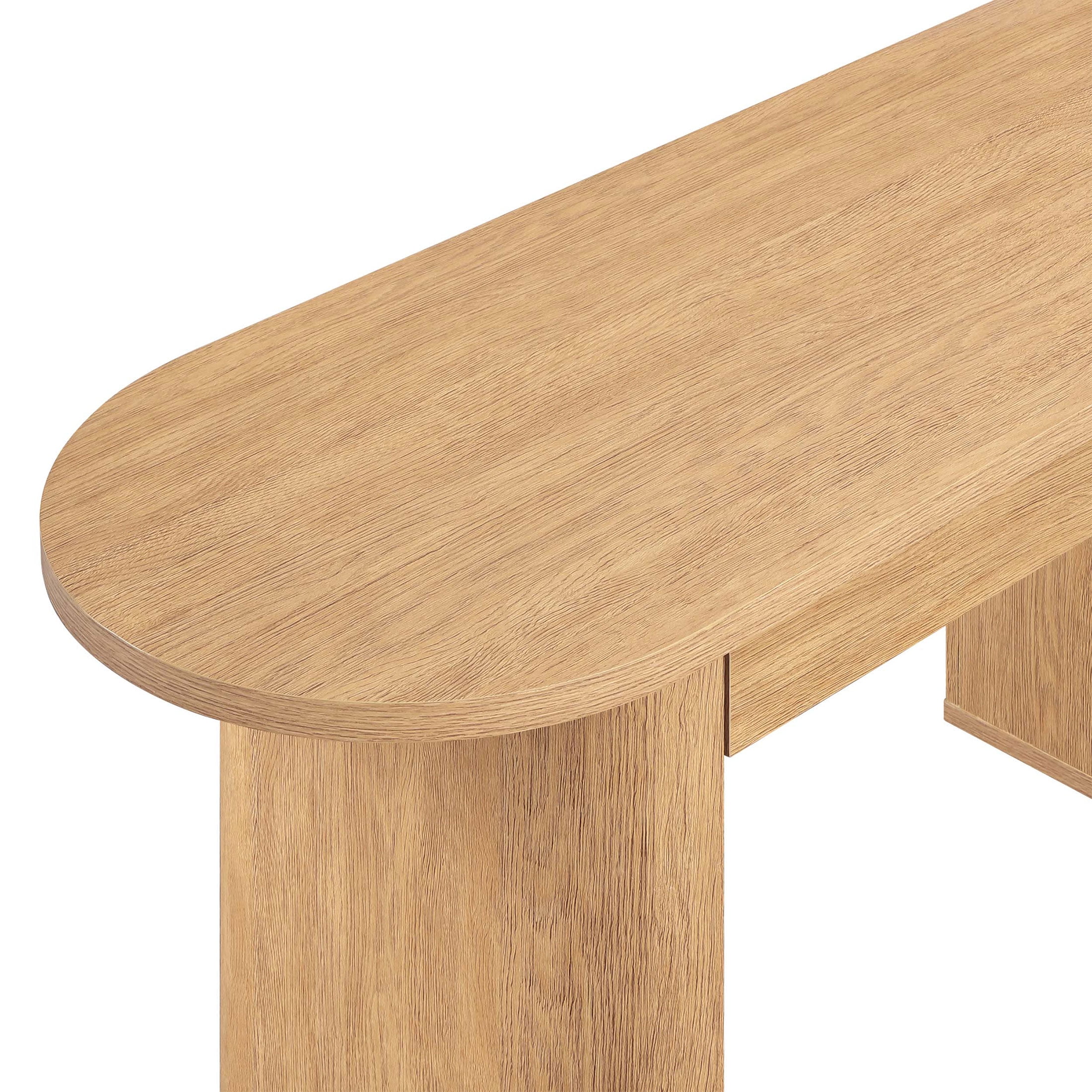 Better Homes & Gardens Juliet Oval Writing Desk, Light Honey Finish - Image 5