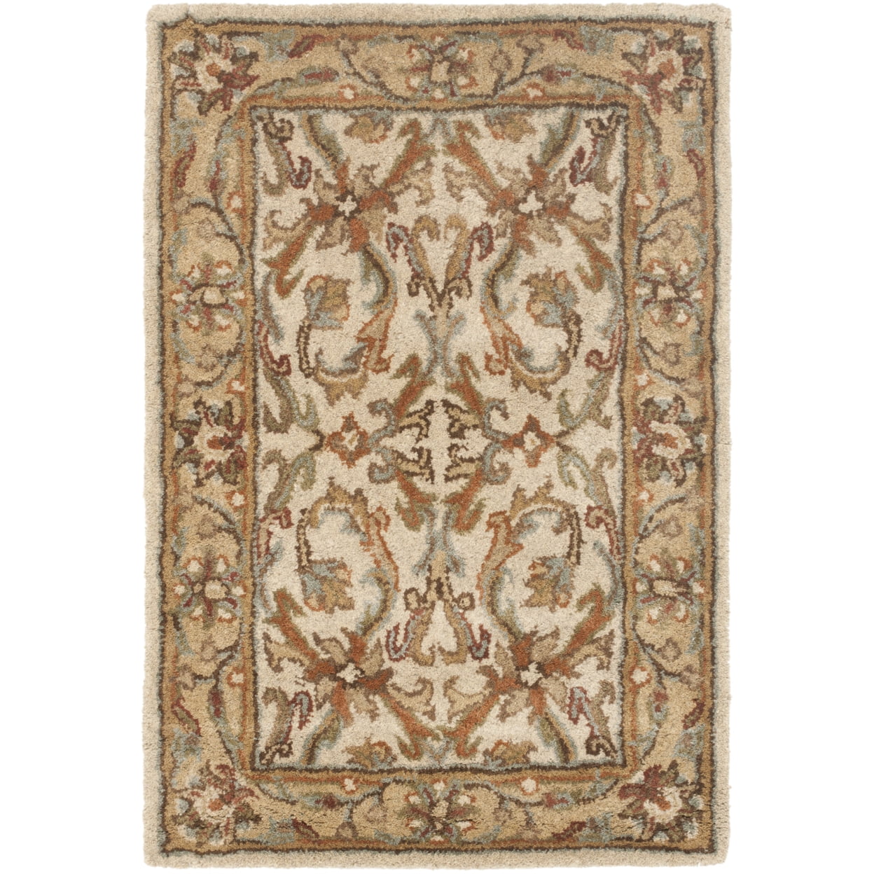 SAFAVIEH Heritage Norwood Oriental Wool Area Rug, Beige/Gold, 6' x 6' Square - Image 6