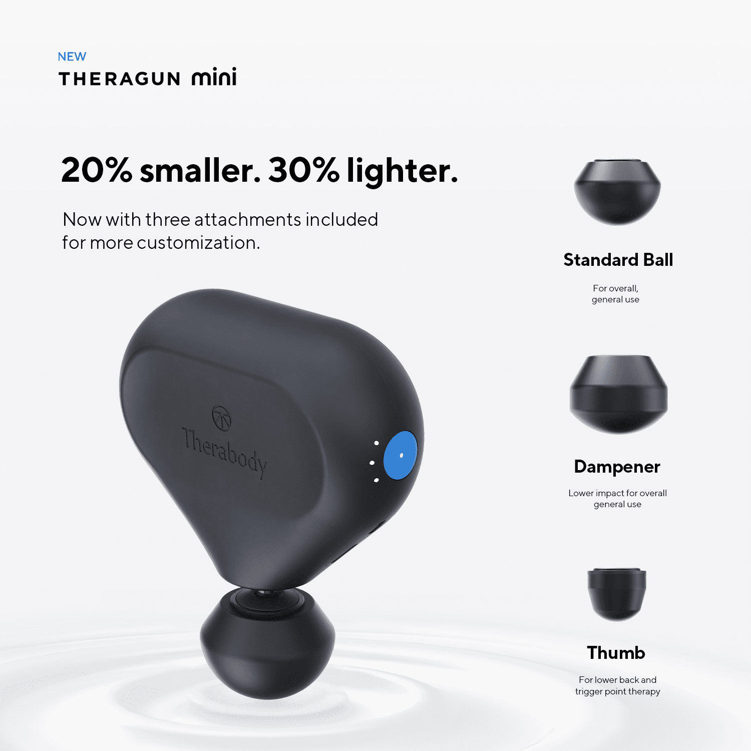 Theragun Mini 2nd Gen Handheld Percussive Massage Device, Portable Deep Tissue Massager, Black - Image 2