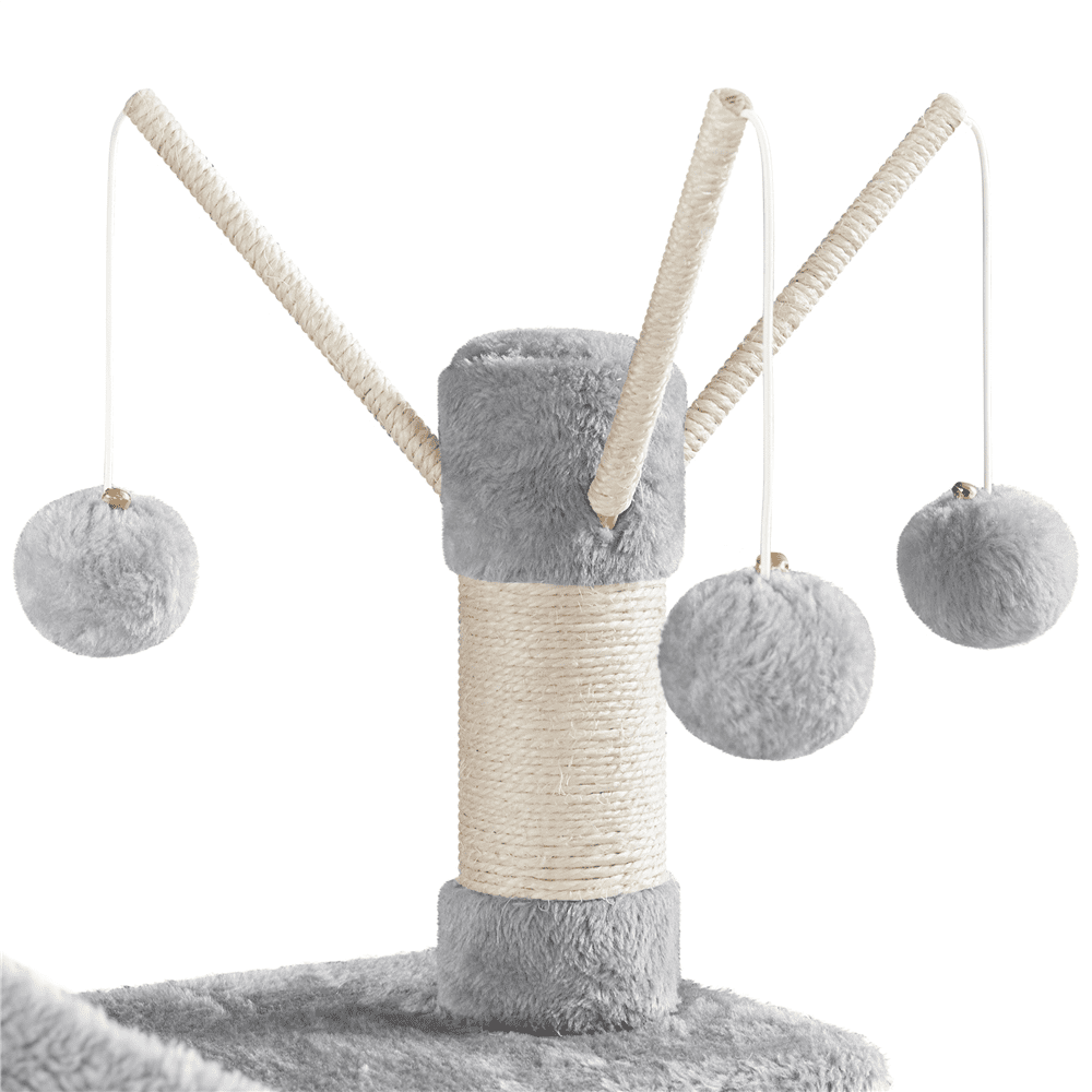 Renwick 67'' H Multi-Level Cat Tree Cat Tower with Condos, Light Gray - Image 2