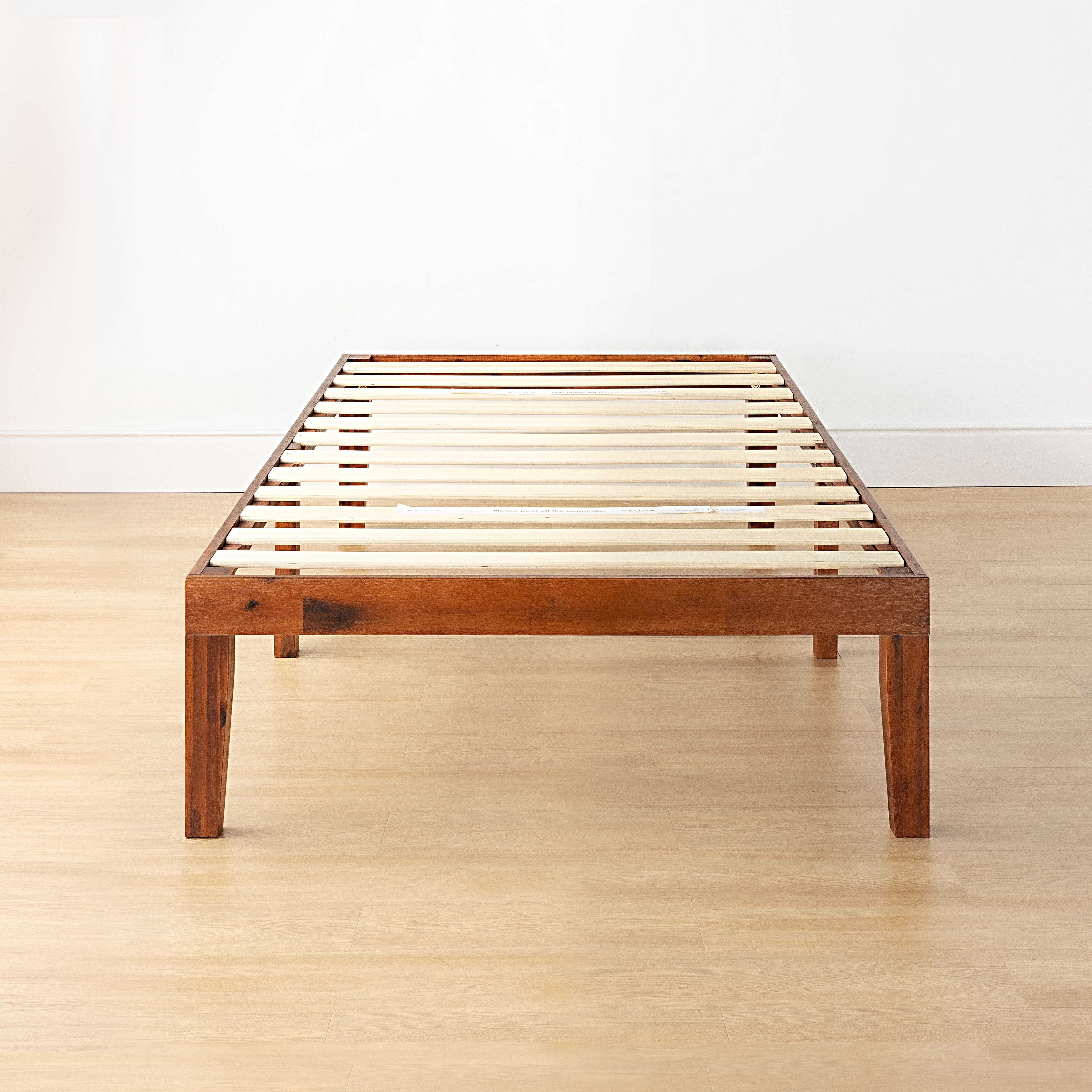 Mellow Naturalista Classic 16" Solid Wood Platform Bed with Wooden Slats, Cherry, Twin - Image 7