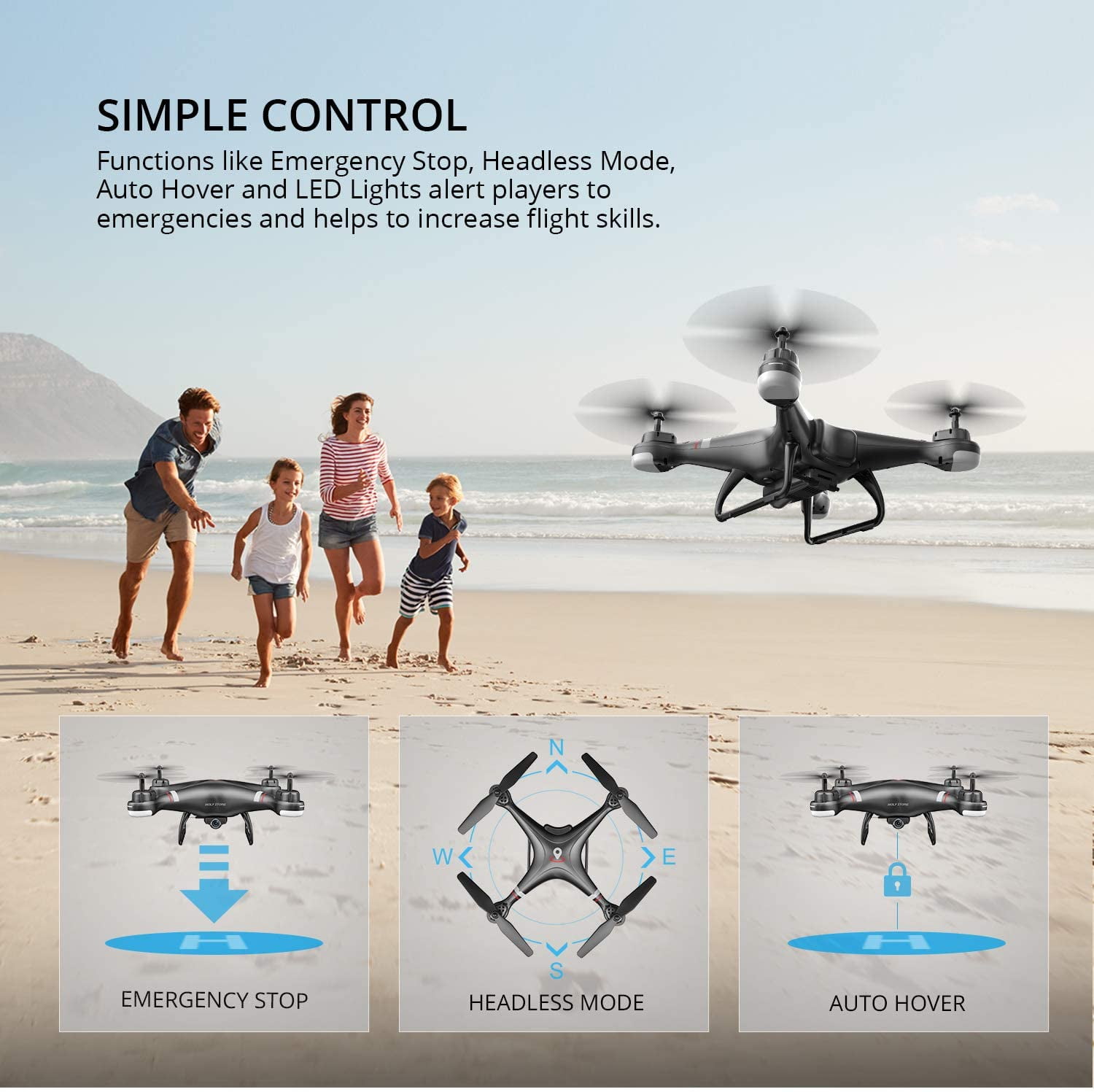 Holy Stone HS110G GPS Drone with 1080P Camera for Adults and Beginners Follow Me Auto Return Home 2 Batteries double the Flight Time - Image 6