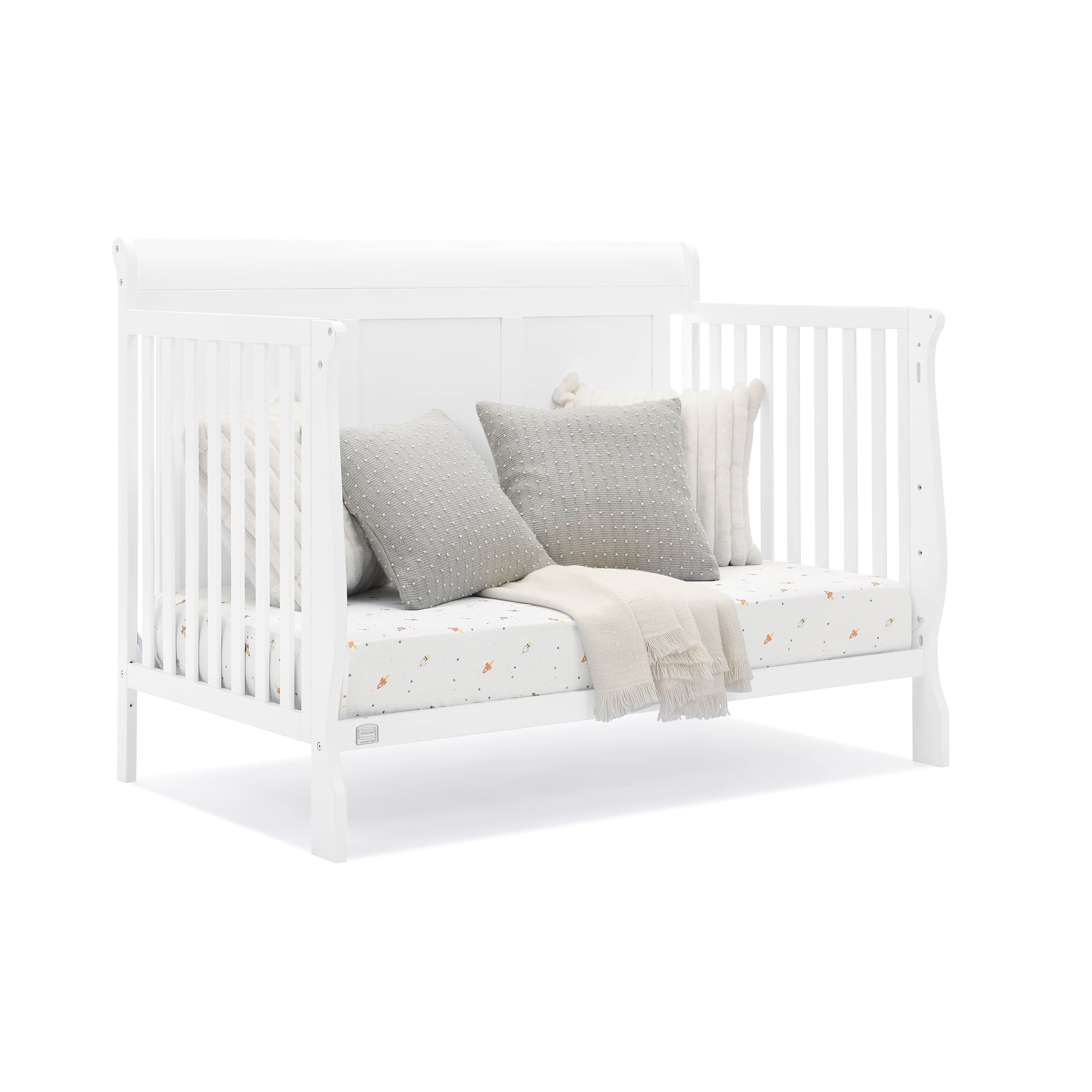 Simmons Kids Carter 6-in-1 Convertible Crib - Greenguard Gold Certified, Bianca White - Image 4