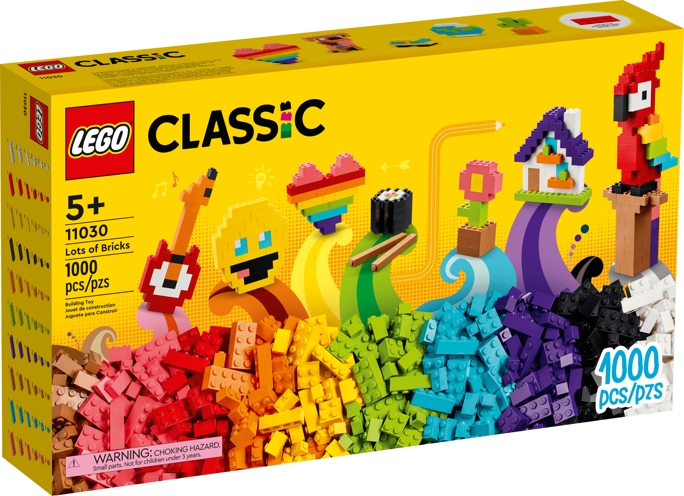 LEGO Classic Lots of Bricks Construction Toy Set 11030, Build a Smiley Emoji, Parrot, Flowers & More, Creative Gift for Kids, Boys, Girls ages 5 Plus - Image 6