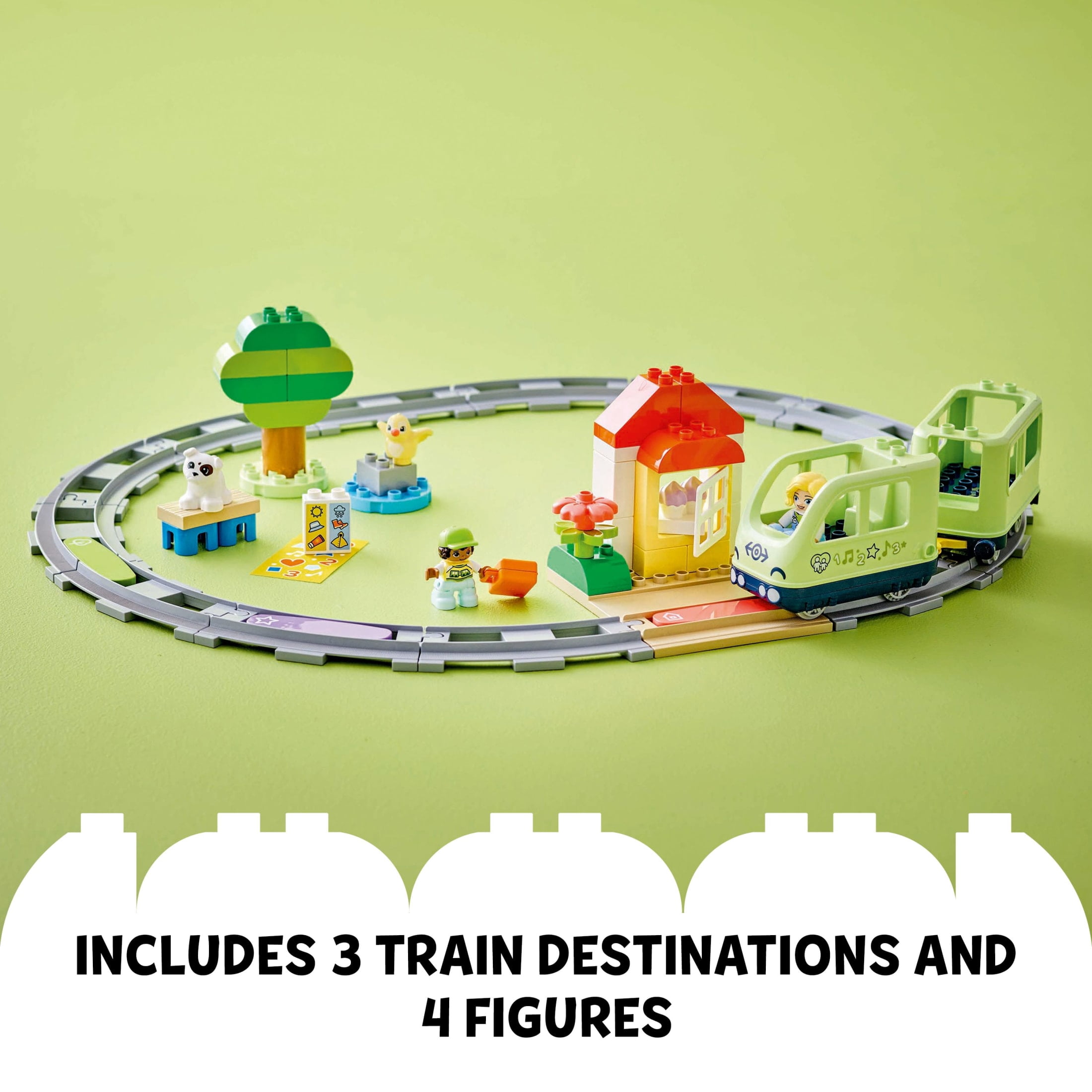 LEGO DUPLO Town Interactive Adventure Train Set - Building Toy for Toddlers, Boys and Girls, Ages 2+ - Learning Train Toy Playset with Lights and Sounds - Gift for Birthdays and Holidays - 10427 - Image 6