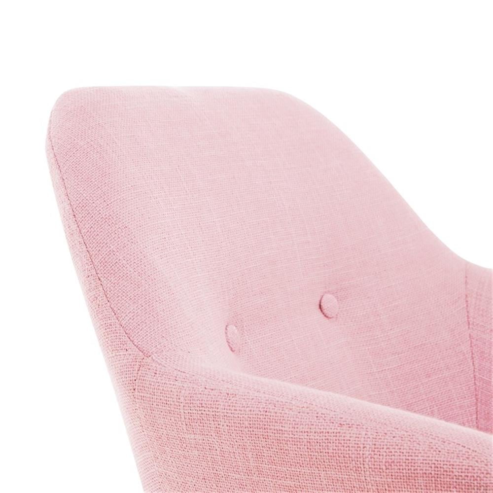 Adore Decor Roux Mid-Century Modern Fabric Accent Chair with Arms Blush Pink - Image 8