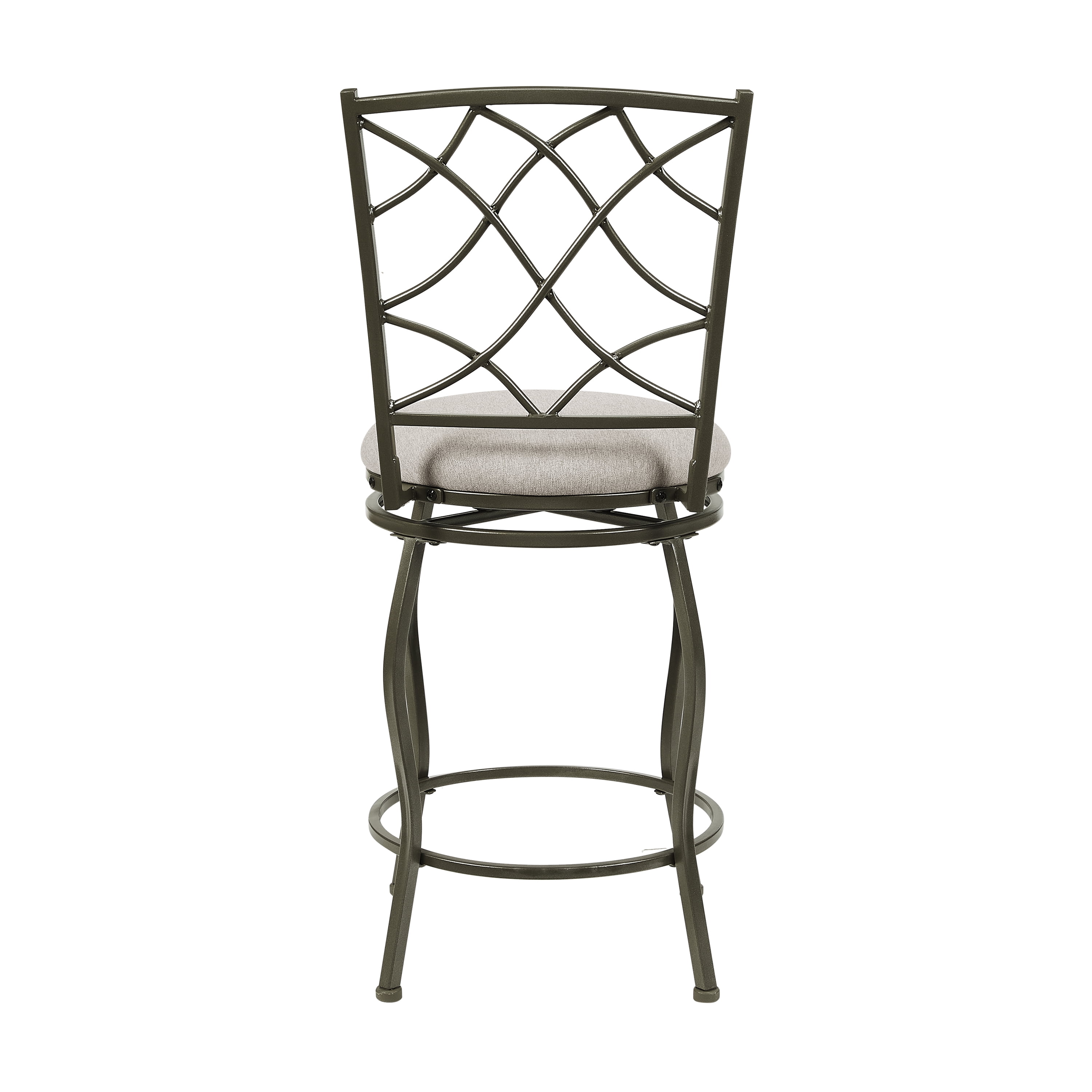 Linon Caston Adjustable Metal Swivel Bar Stool, Set of 3, Pewter - Image 11