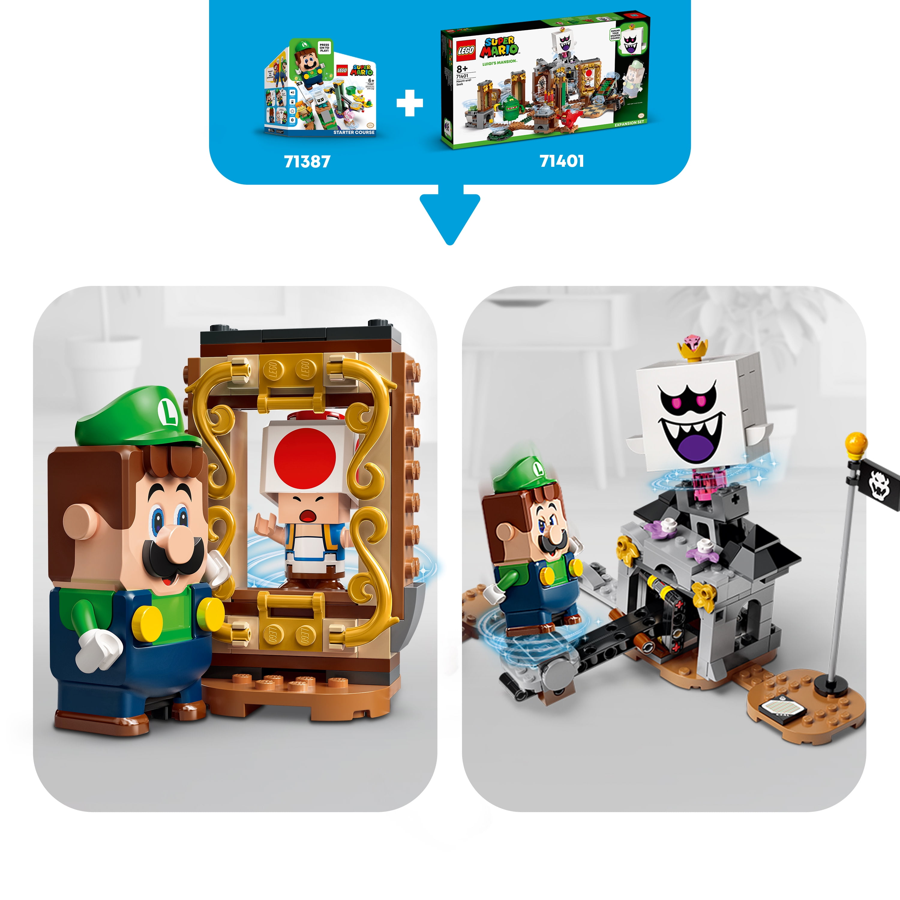 LEGO Super Mario Luigi’s Mansion Haunt-and-Seek Expansion Set 71401 Toy Building Kit for Kids Aged 8 and up (877 Pieces) - Image 5