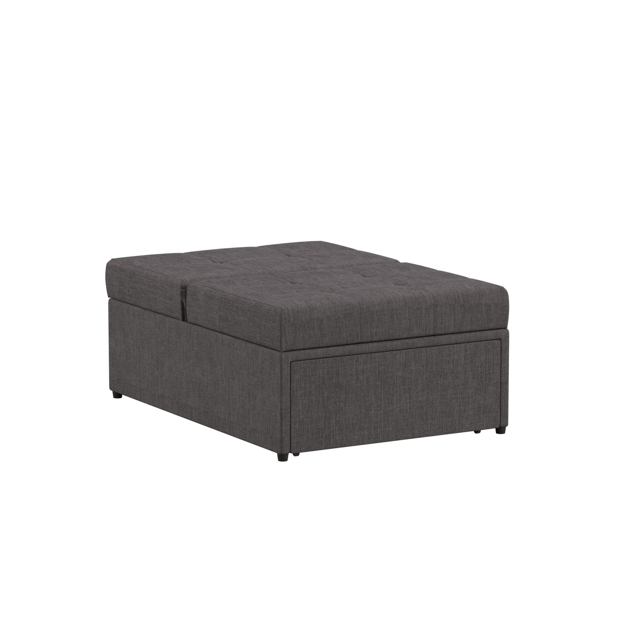 Weston Home Tucker Convertible Ottoman, Dark Grey - Image 2