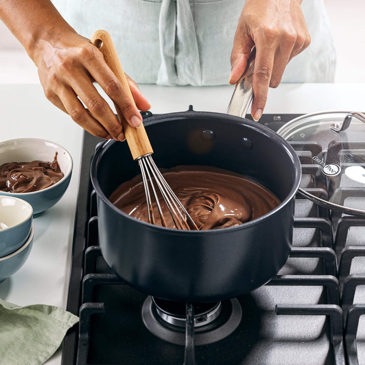 GreenPan Chatham Black Ceramic Nonstick 5-Piece Cookware Set - Image 7