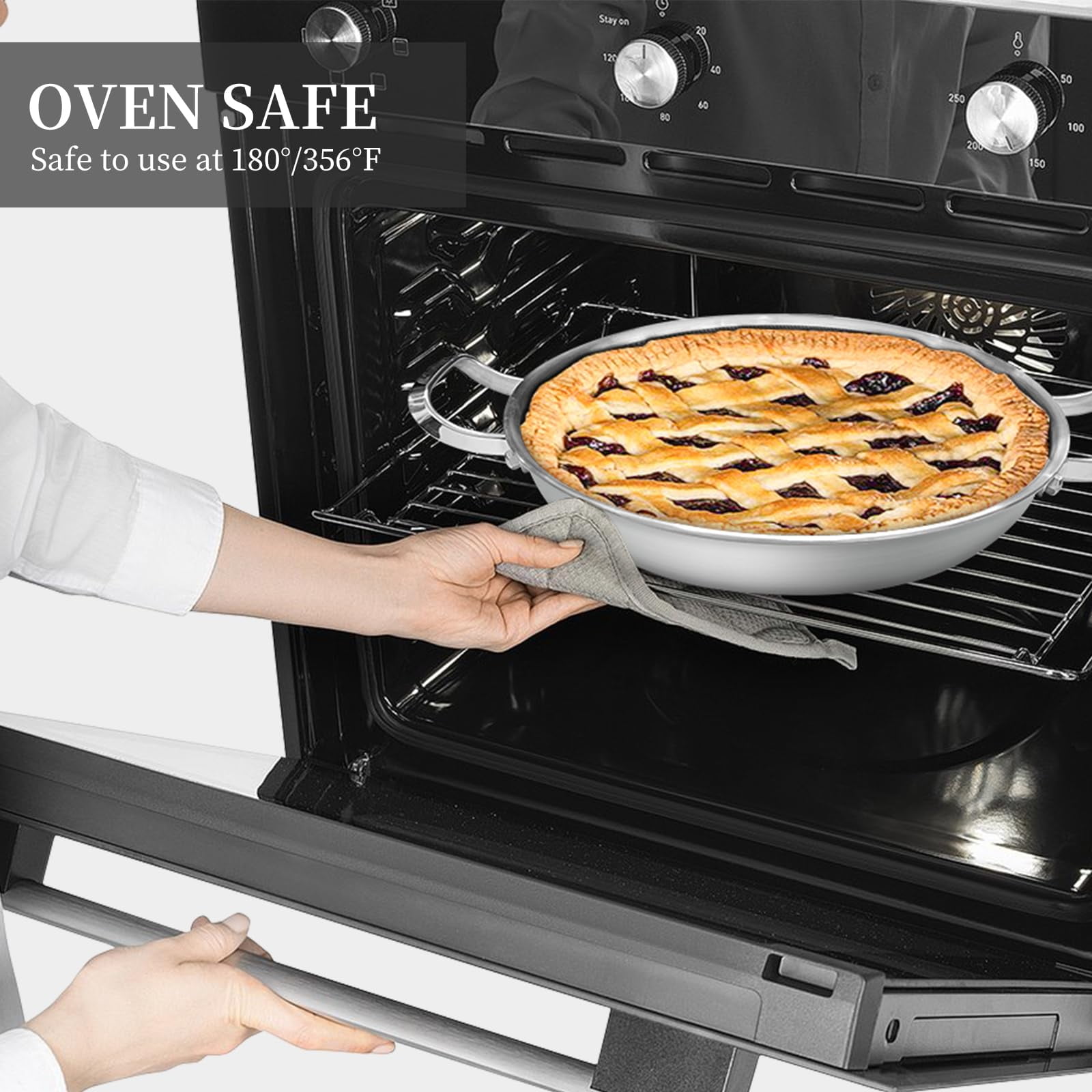 Innerwell 11inch Stainless Steel Frying Pan with Lid Omelet Pan for Gas Electric Induction Ceramic Stoves - Image 5