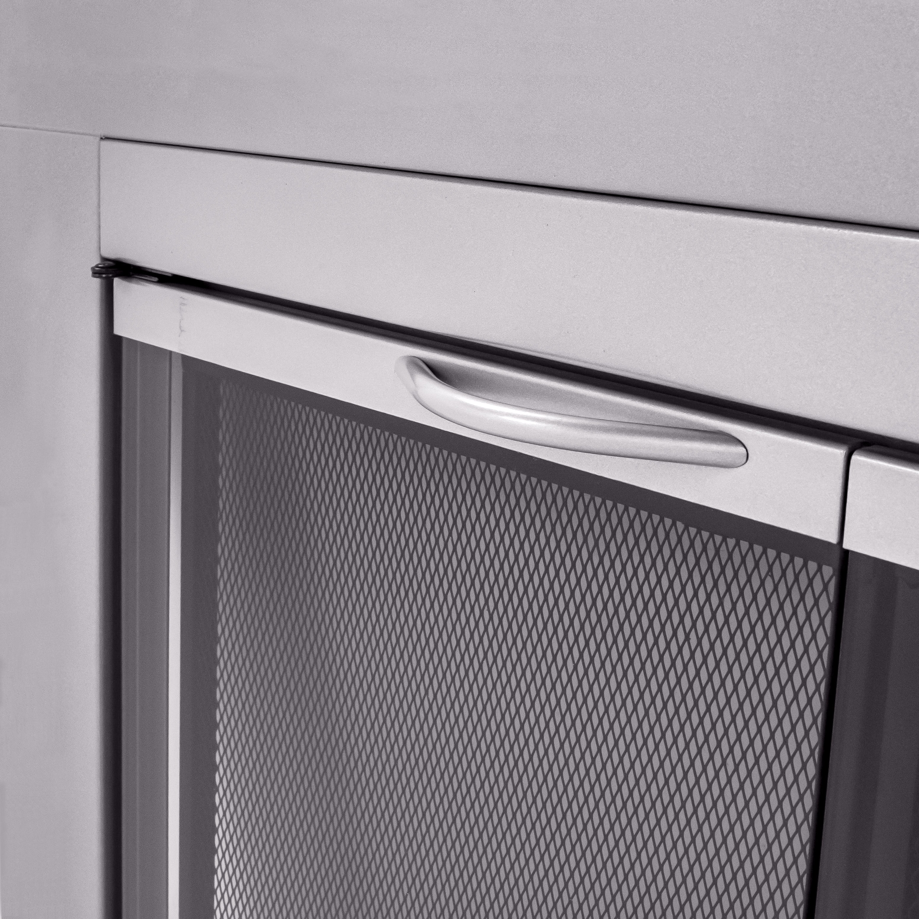 Pleasant Hearth Alpine Collection Fireplace Glass Door, Skyline Nickel - Large - Image 9