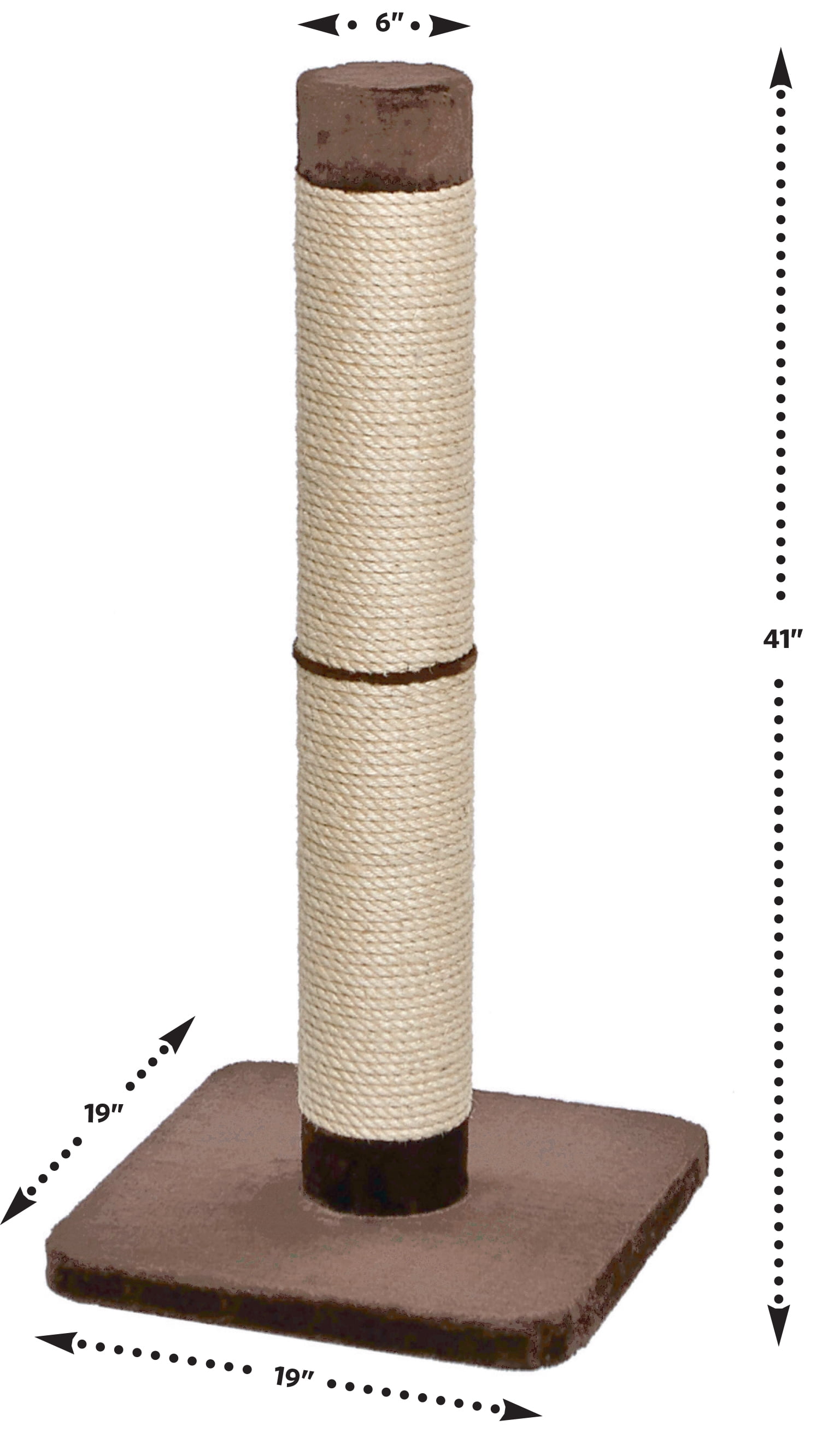 MidWest Homes for Pets Cat Scratching Post Forte 41inch Tall, Brown and Tan, Giant XXL Cat Post - Image 2