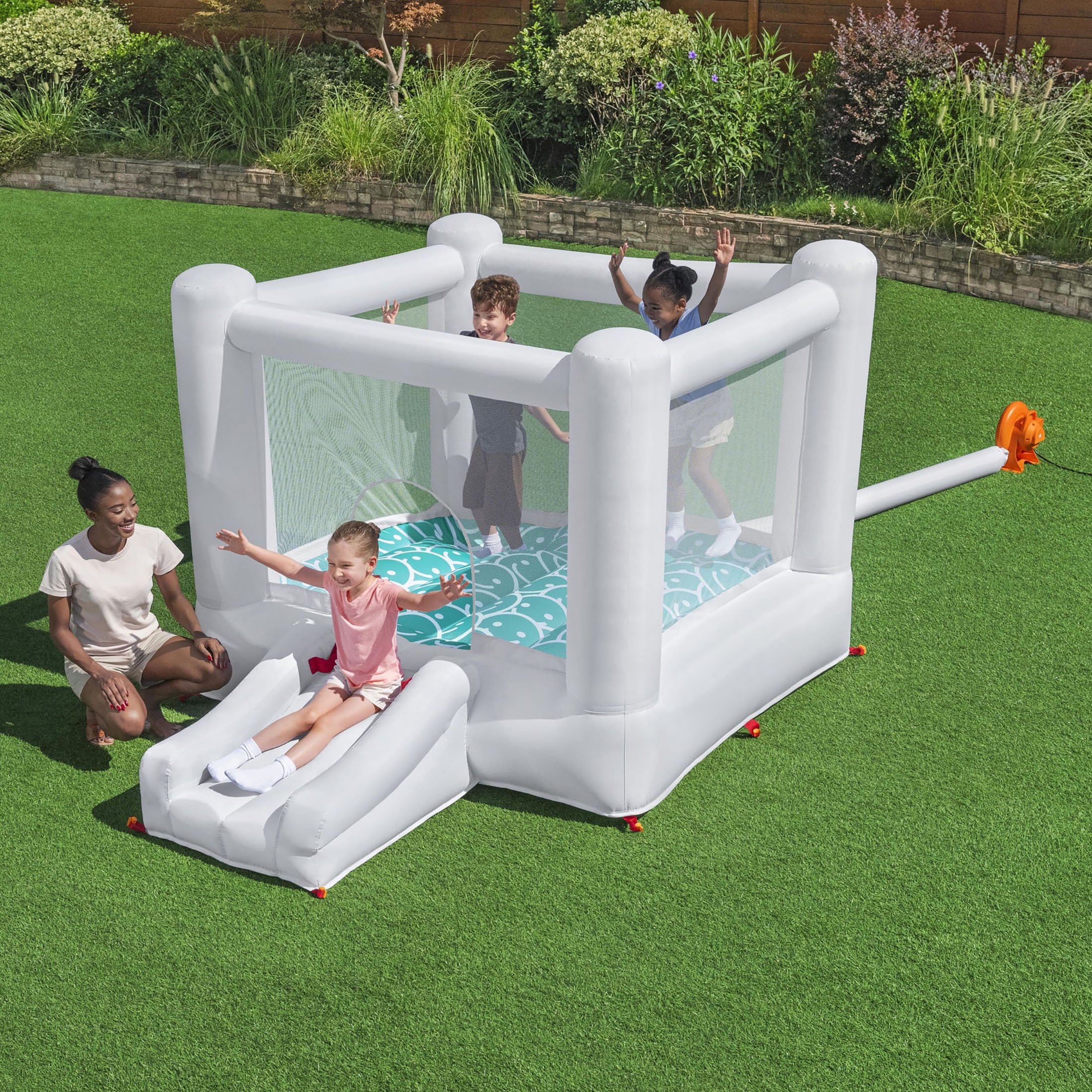 H2OGO! Jump & Joy Kids White Bounce House with Slide and Blower, Indoor/Outdoor, Ages 3+ - Image 4