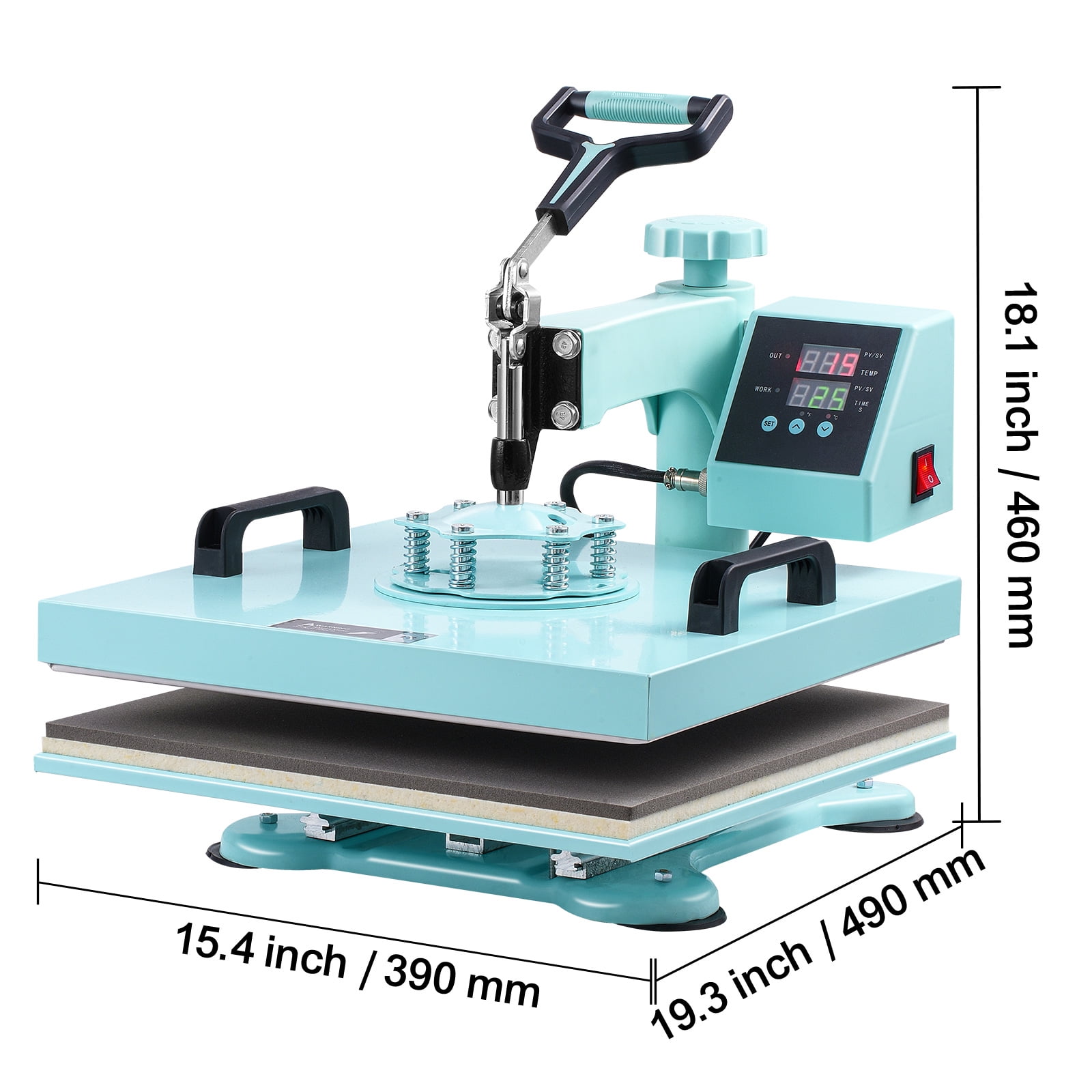 SKYSHALO Heat Press Device, 15x15 inch, Multifunctional 8 in 1 Heat Application Machine, Includes 6-30 oz Cup Press, 360° Rotating T-Shirt Application, Accurate Digital Settings, Suitable for T-Shirts - Image 3