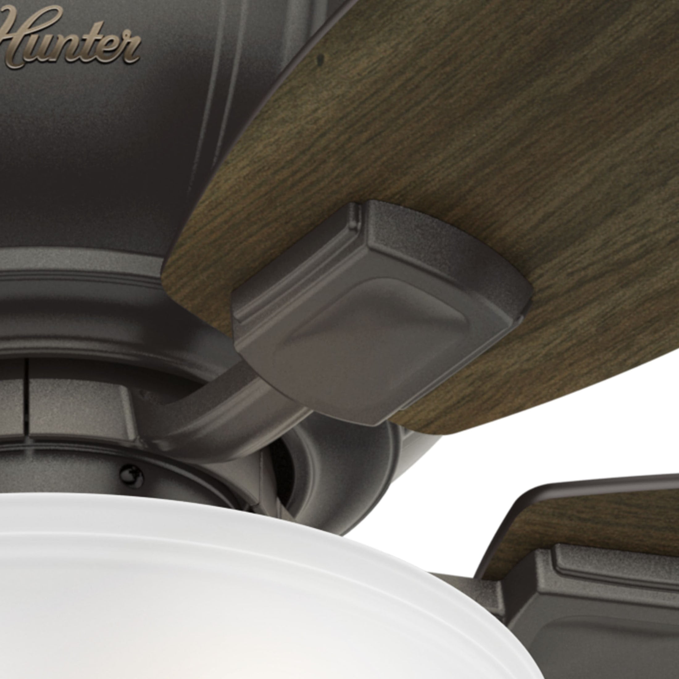 Hunter - Kenbridge Indoor Ceiling Fan With Light, 52-inch, Noble Bronze, Rustic-style, 3-speed WhisperWind Motor, 53376, for living rooms, bedrooms, home offices, kitchens - Image 14